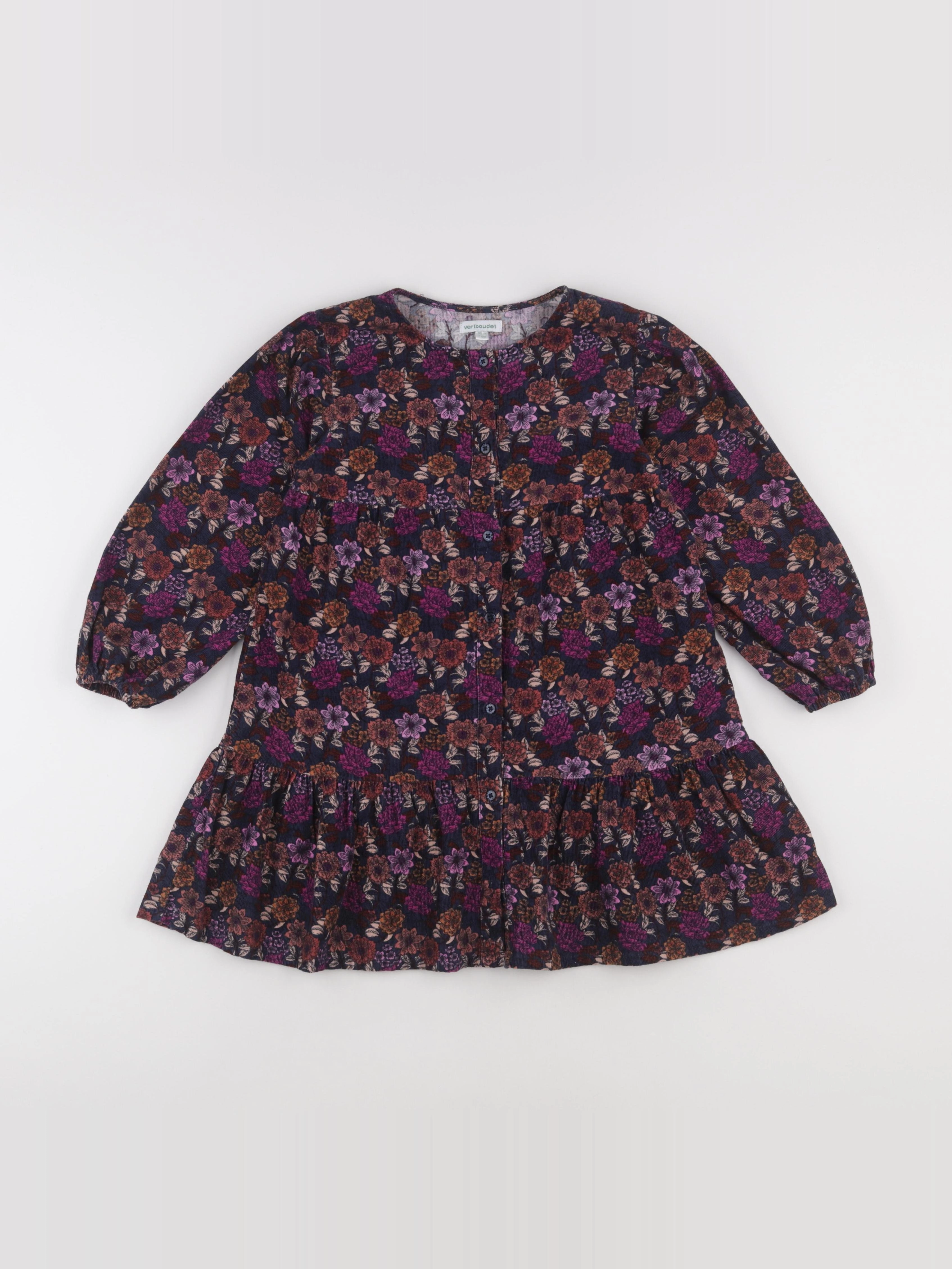Vertbaudet - robe multicolore - 7 ans