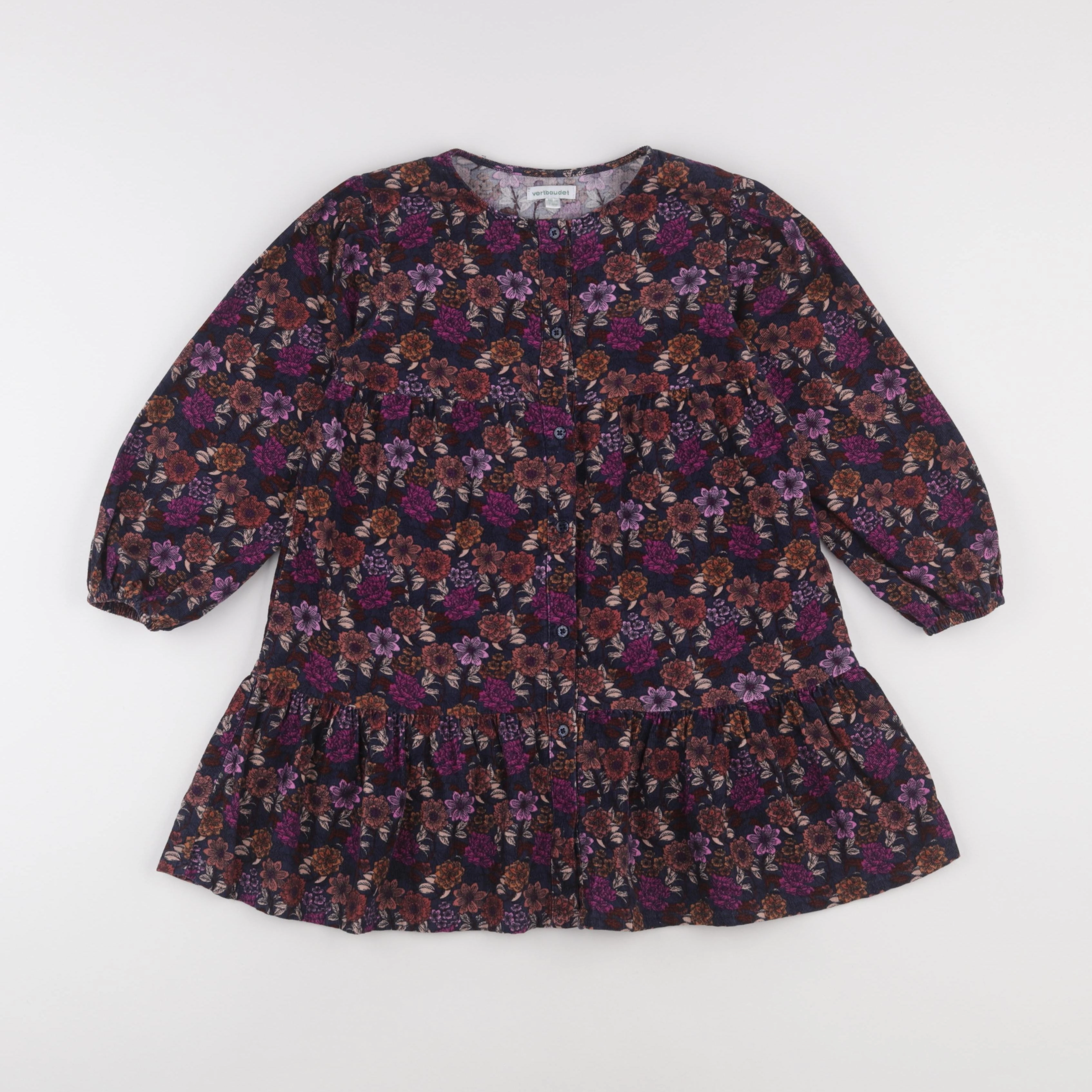 Vertbaudet - robe multicolore - 7 ans