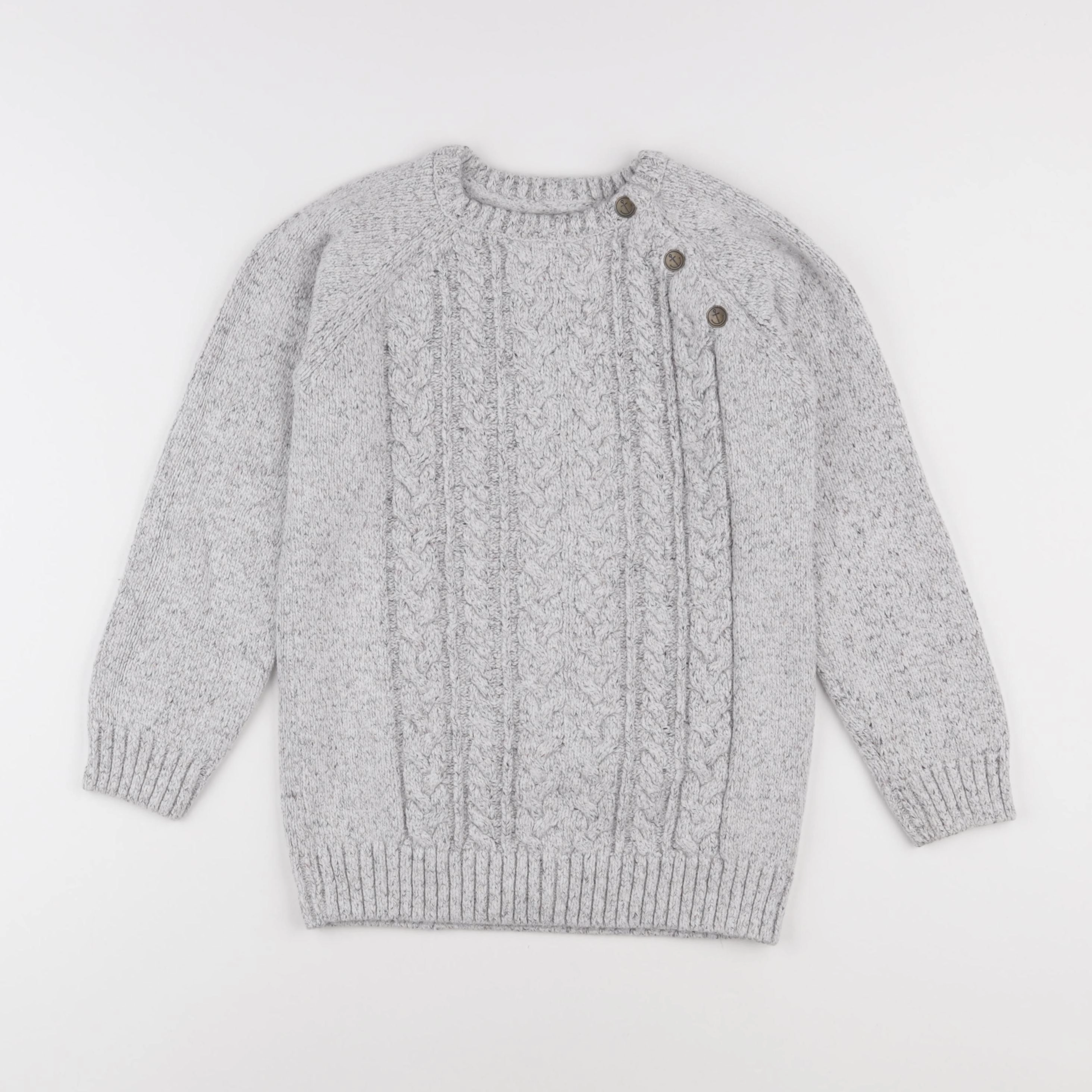 Vertbaudet - pull gris - 10 ans