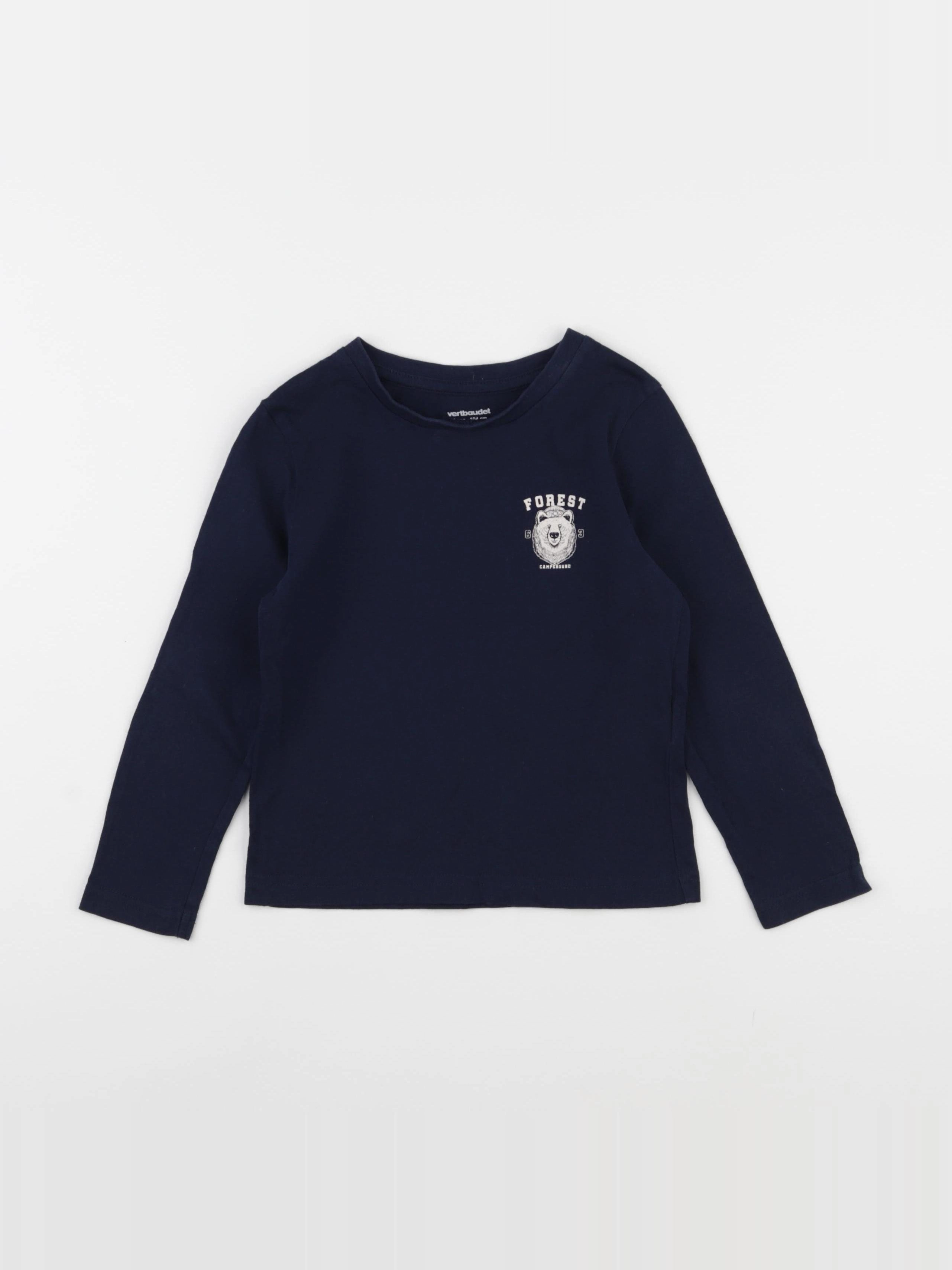 Vertbaudet - tee-shirt bleu - 4 ans