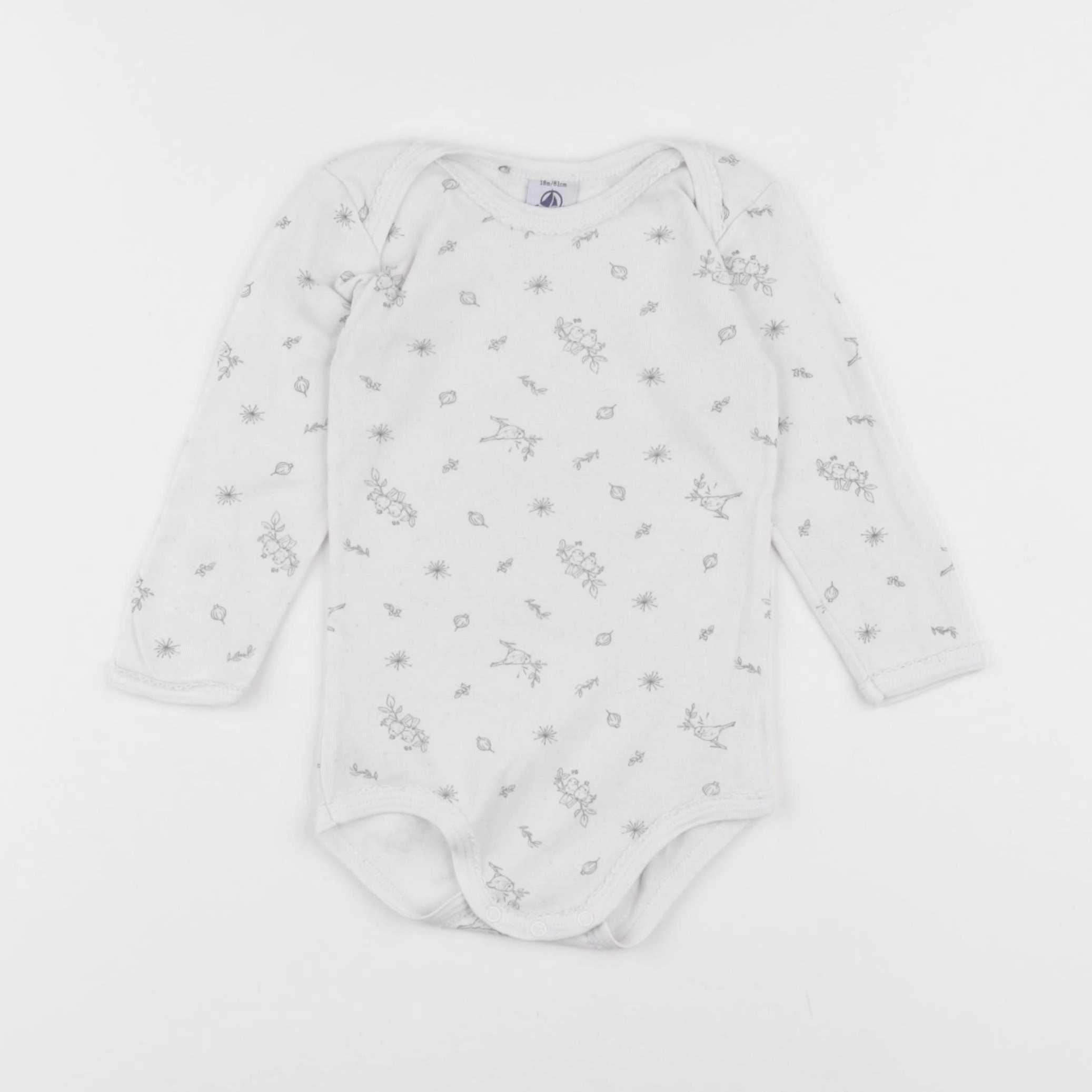 Petit Bateau - body blanc - 18 mois