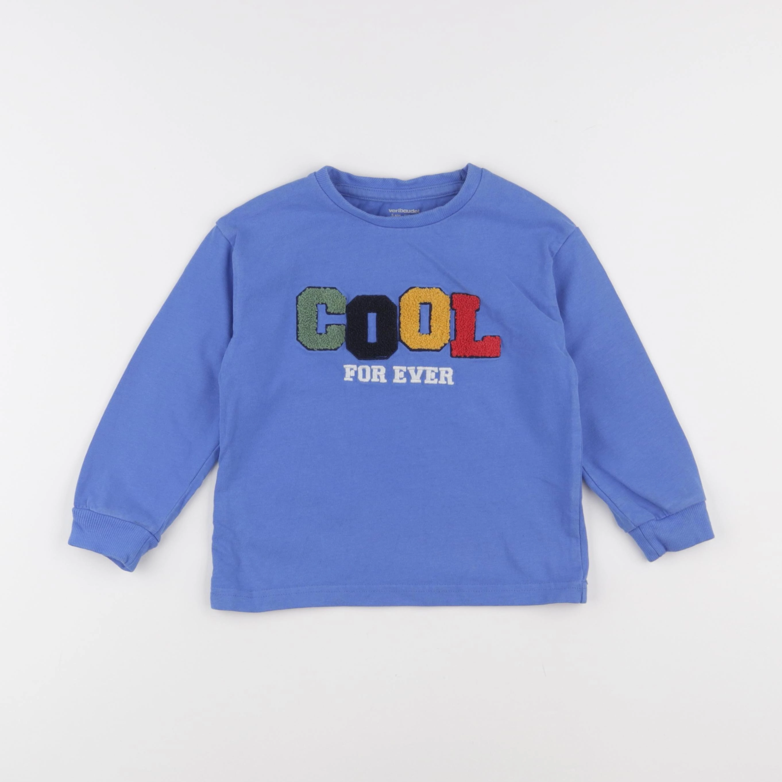 Vertbaudet - tee-shirt bleu - 5 ans