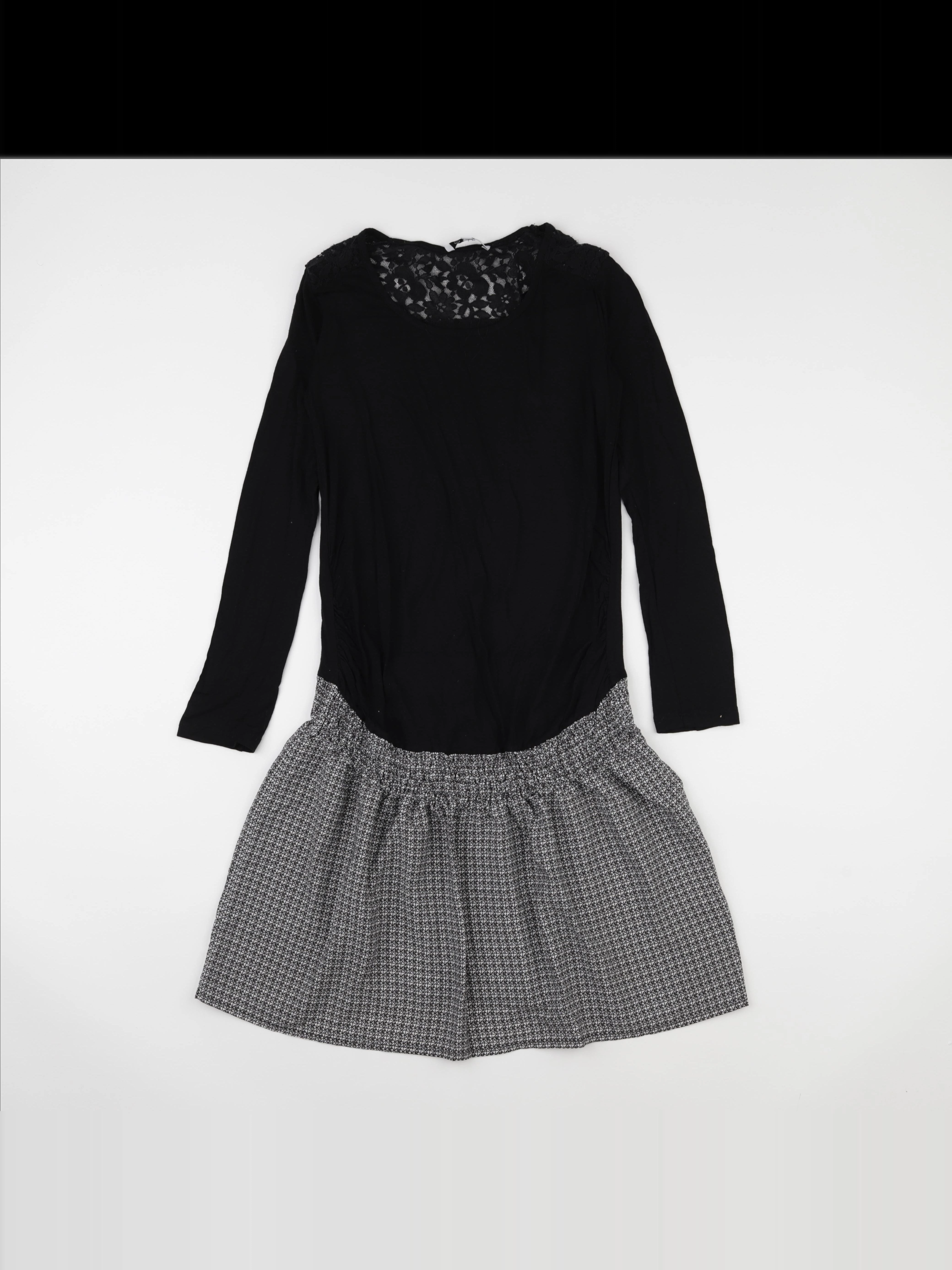 La Halle - robe grossesse noir, gris - 36