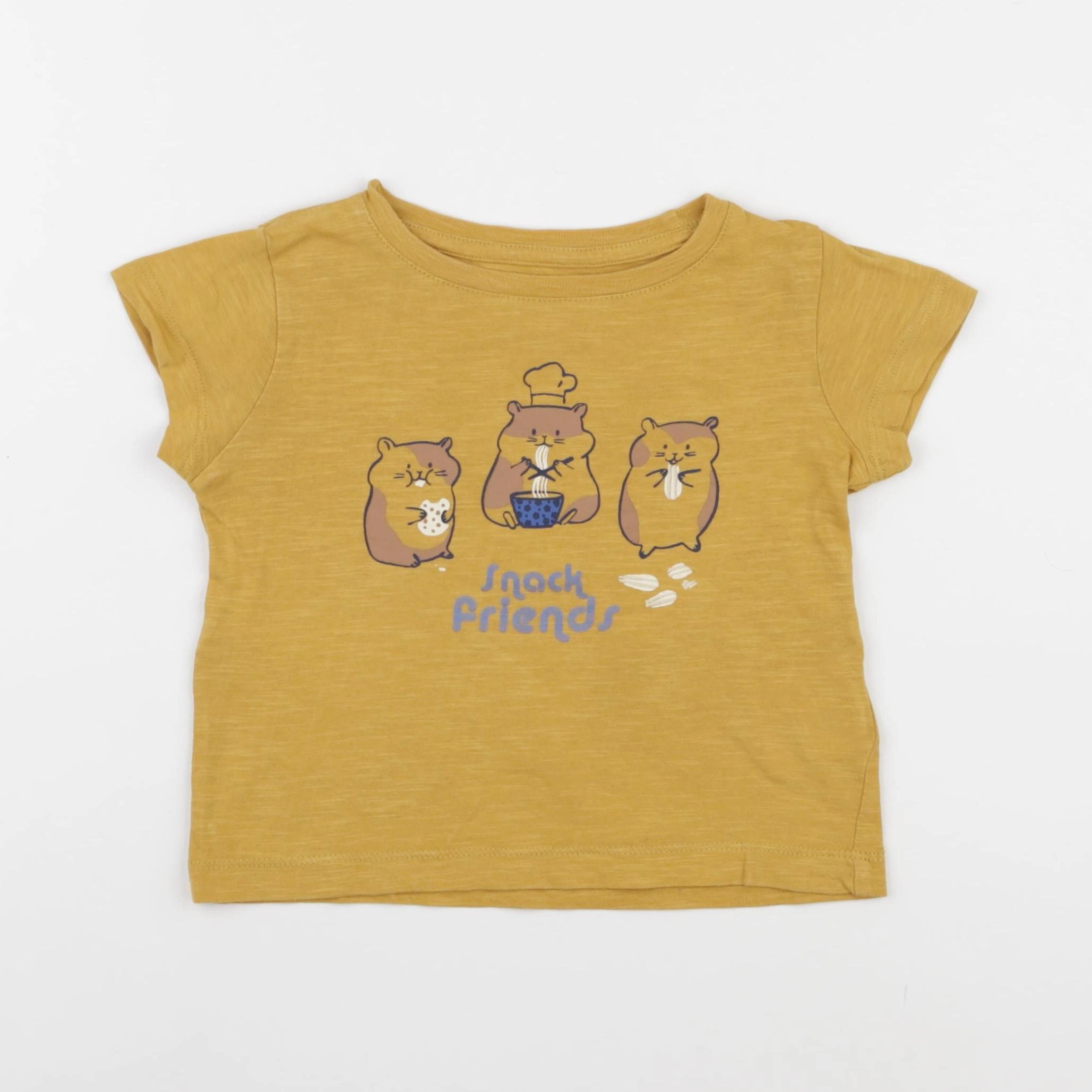 Monoprix - tee-shirt jaune - 3 ans
