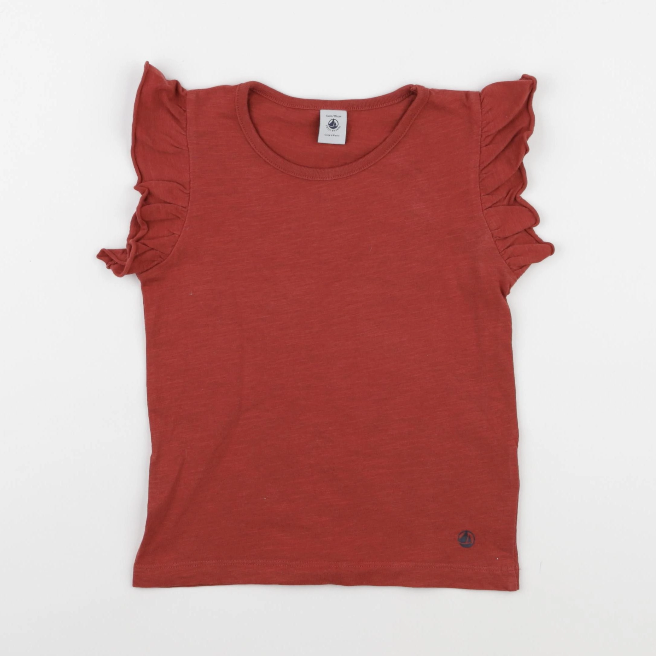 Petit Bateau - tee-shirt rouge - 6 ans
