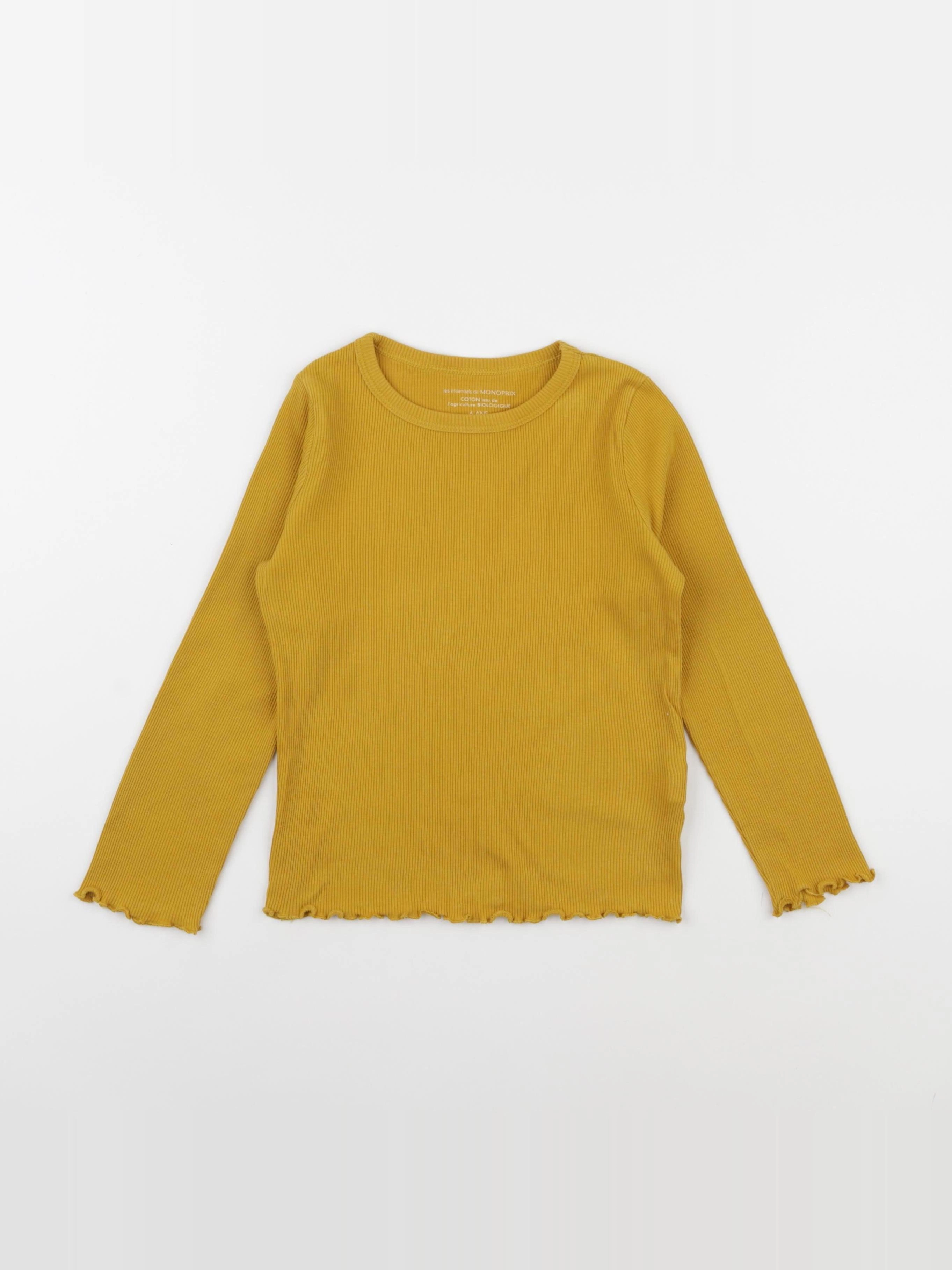 Monoprix - tee-shirt jaune - 6 ans
