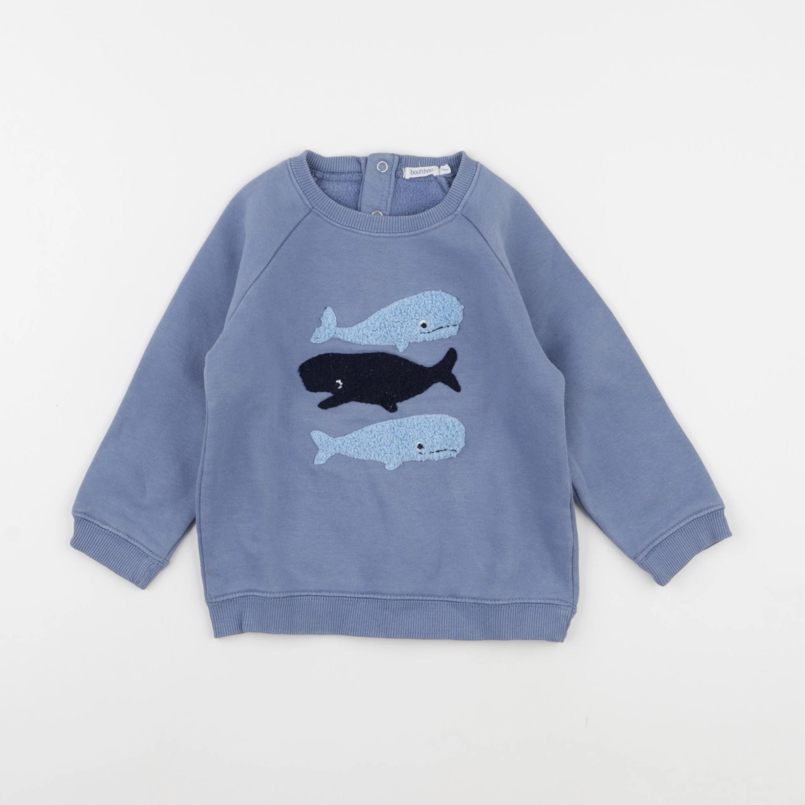 Boutchou - sweat bleu - 36 mois