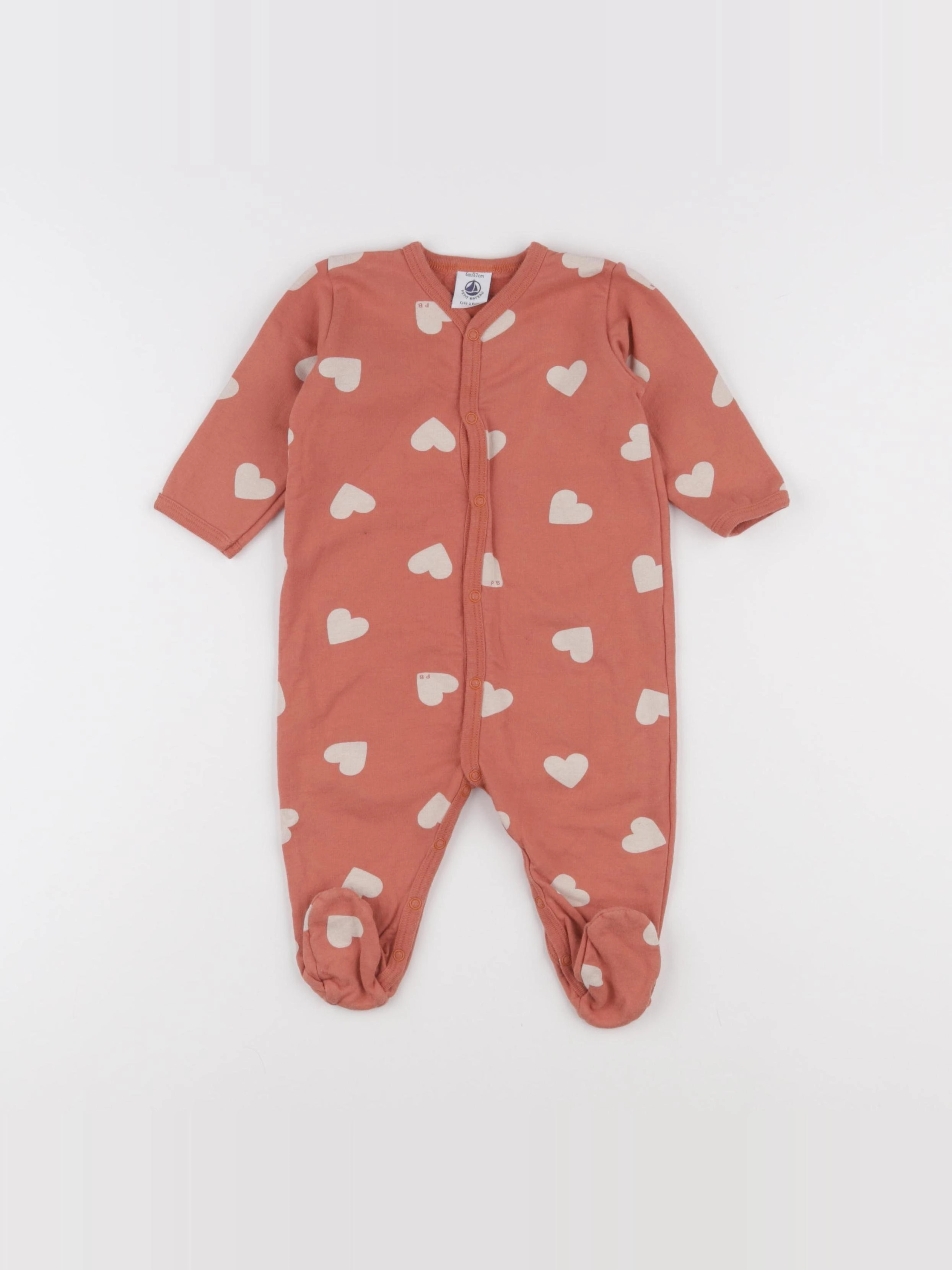 Petit Bateau - pyjama rose - 6 mois