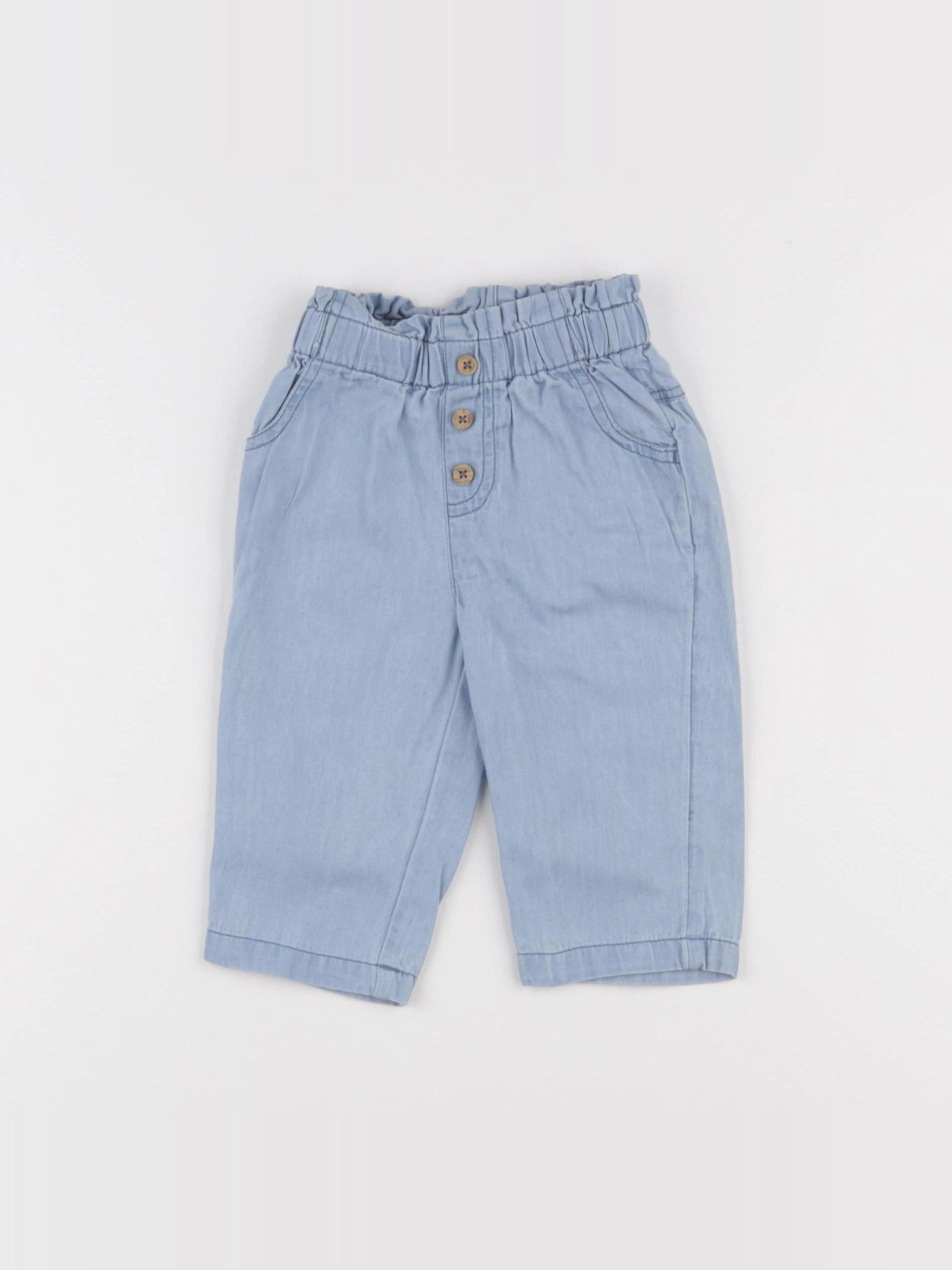 Boutchou - pantalon bleu - 6 mois