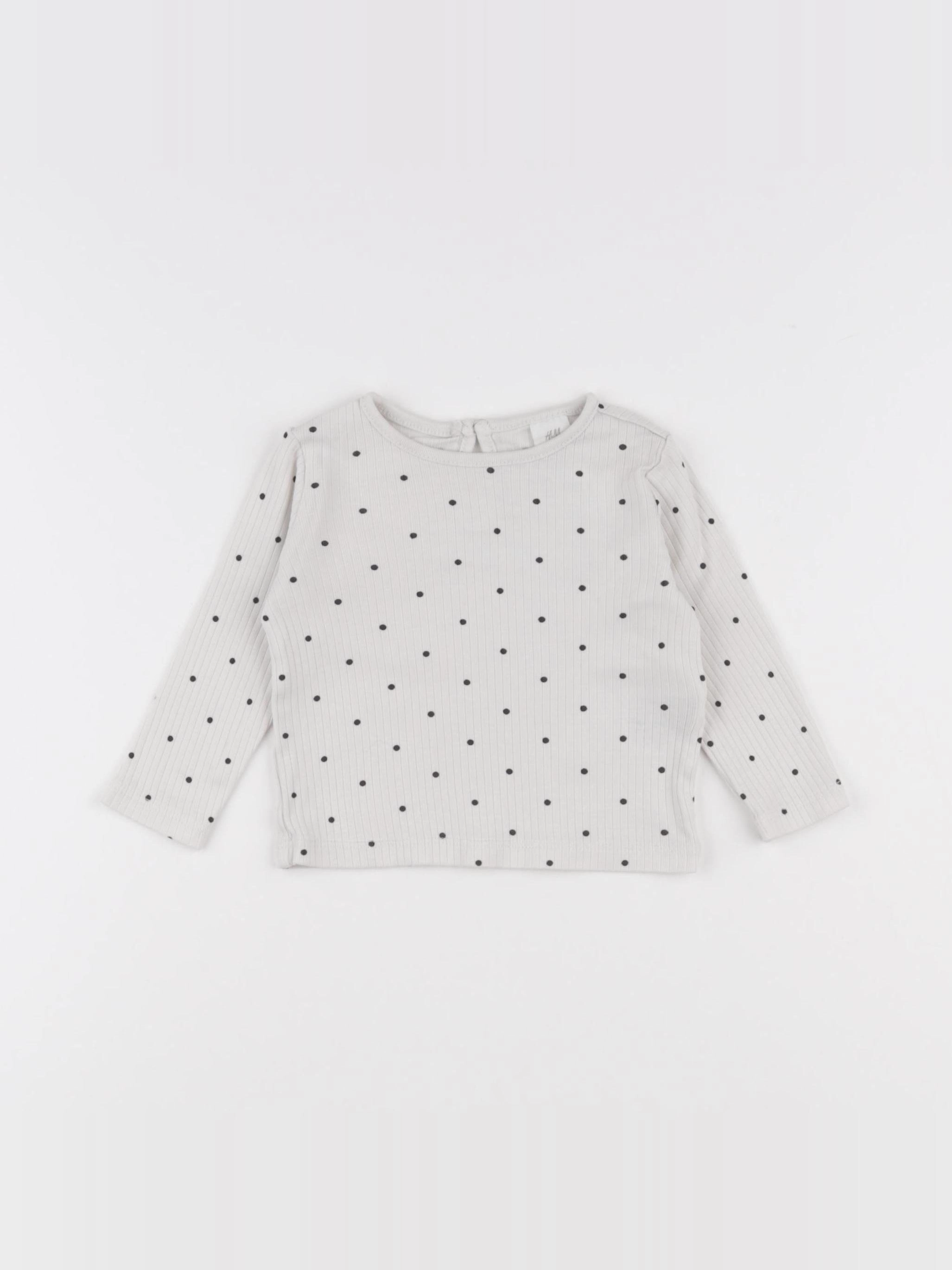 H&M - tee-shirt beige - 3/6 mois
