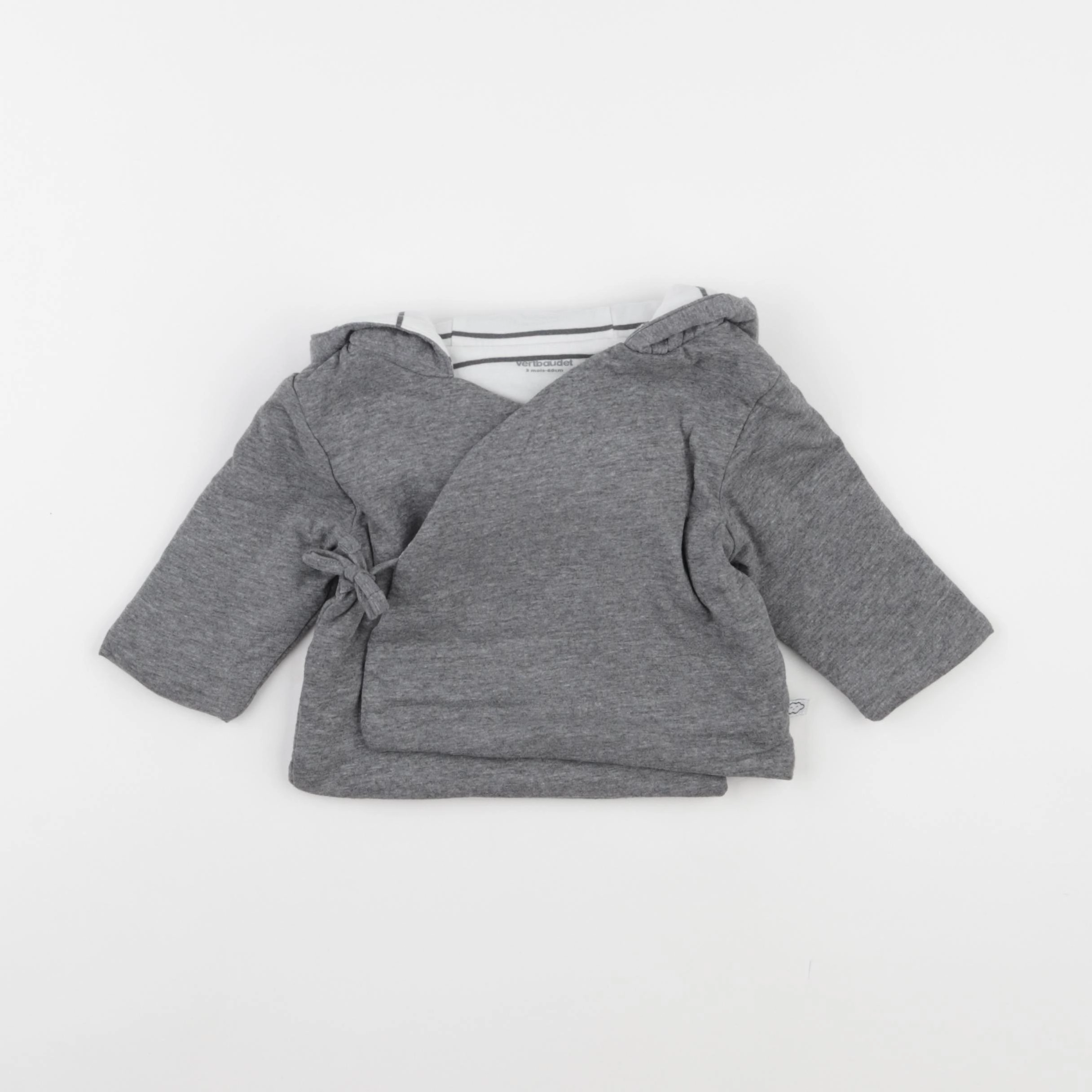 Vertbaudet - sweat gris - 3 mois