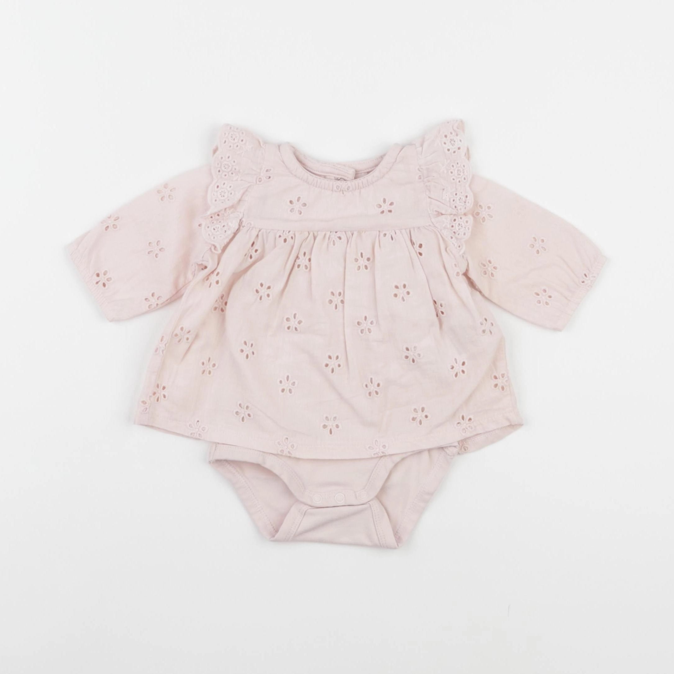Vertbaudet - body blouse rose - 1 mois