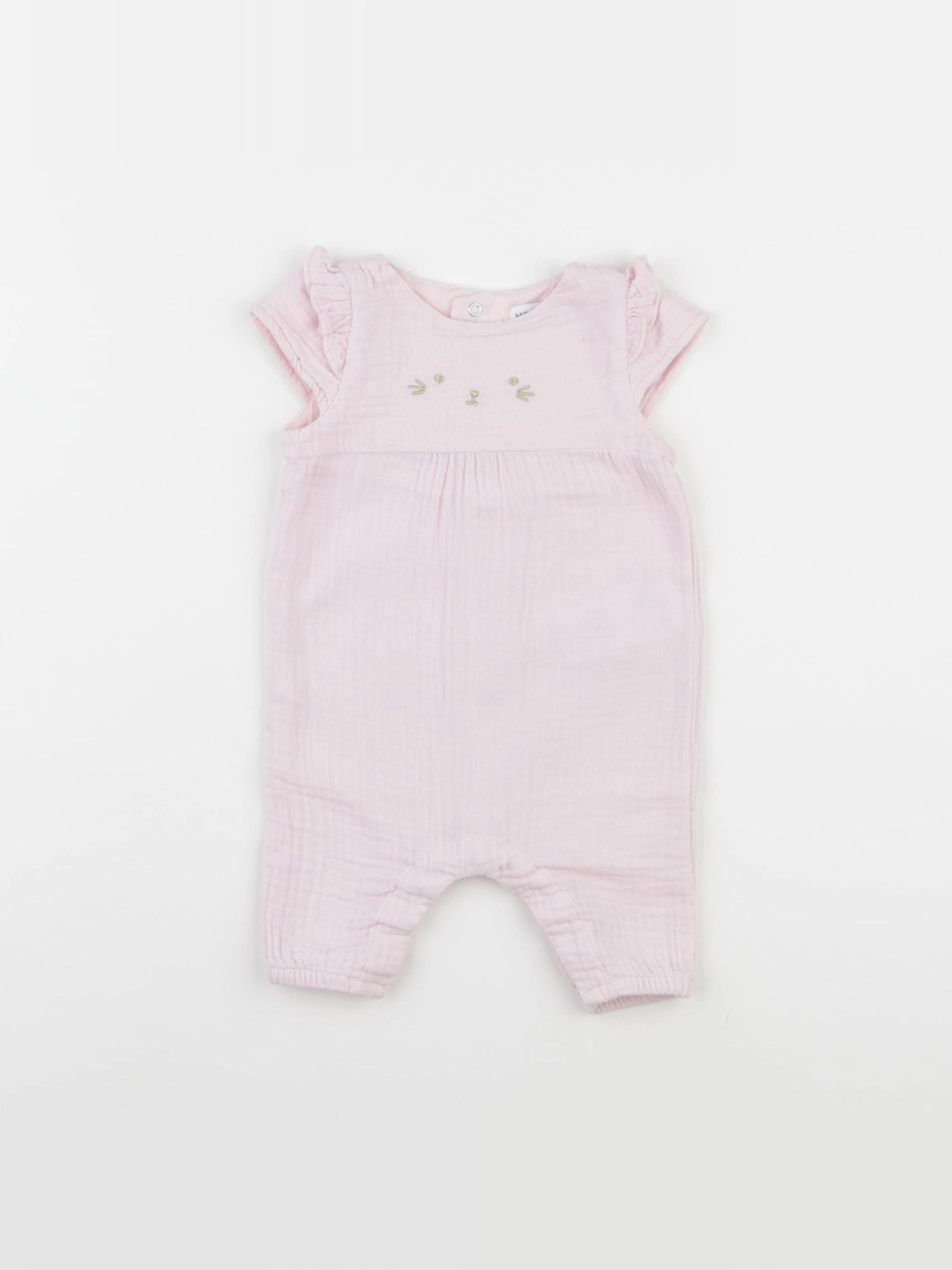 Vertbaudet - combinaison rose - 1 mois