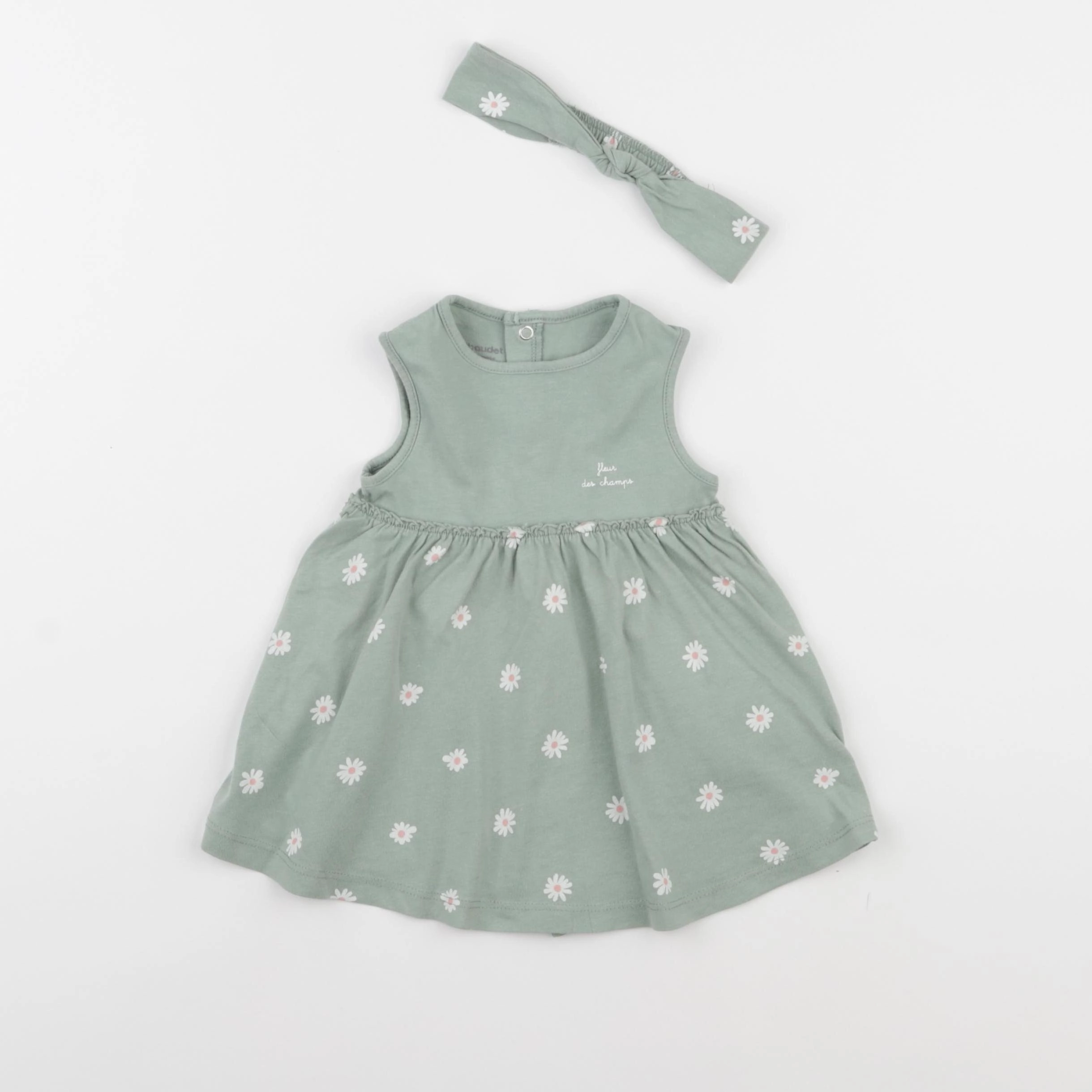 Vertbaudet - ensemble vert - 3 mois