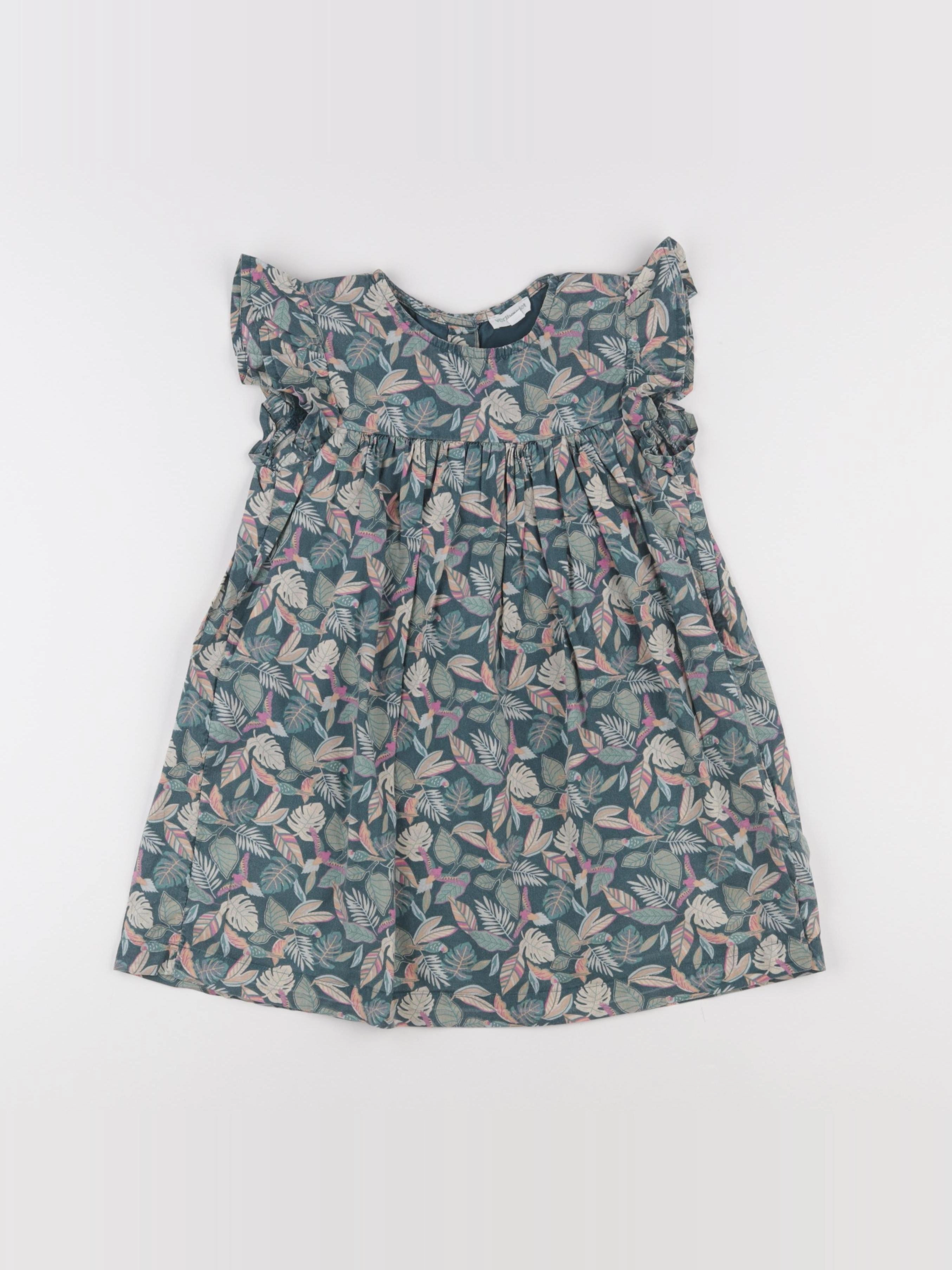 Vertbaudet - robe vert - 4 ans