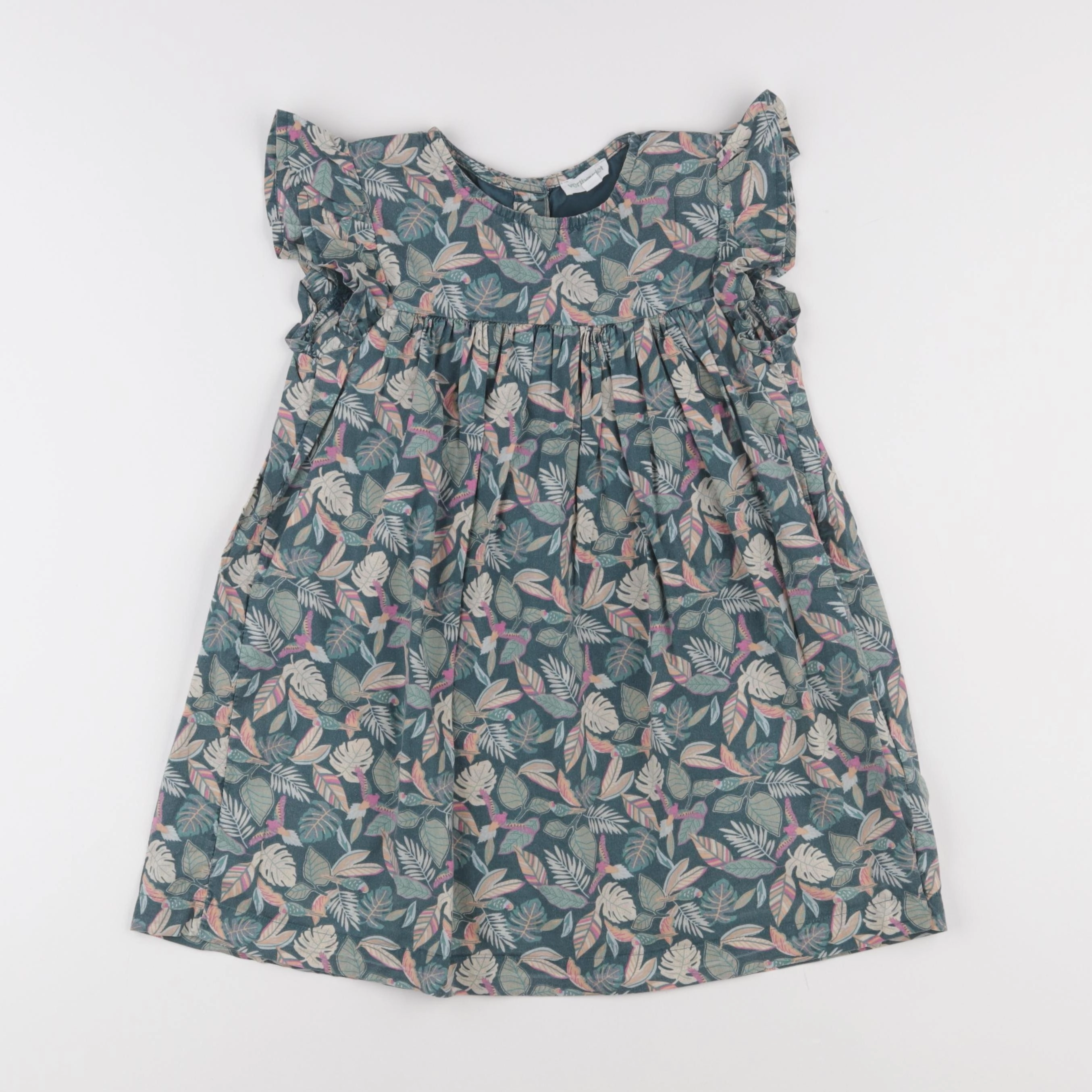 Vertbaudet - robe vert - 4 ans