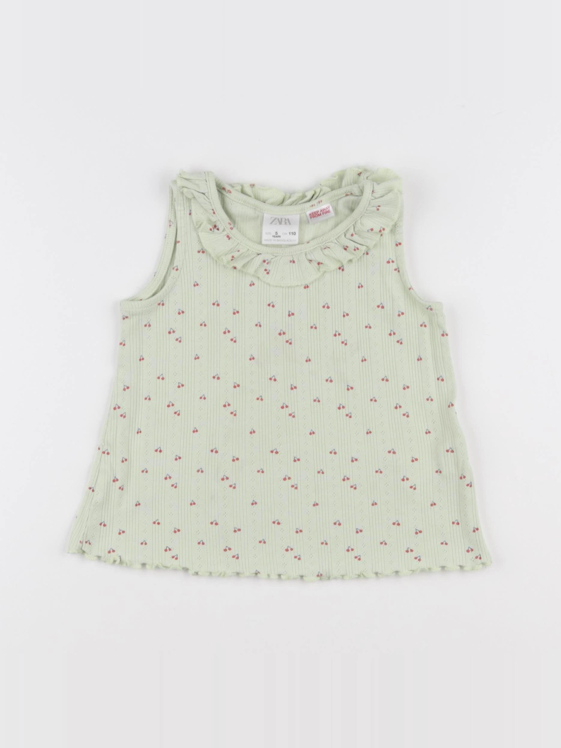 Zara - débardeur vert - 5 ans