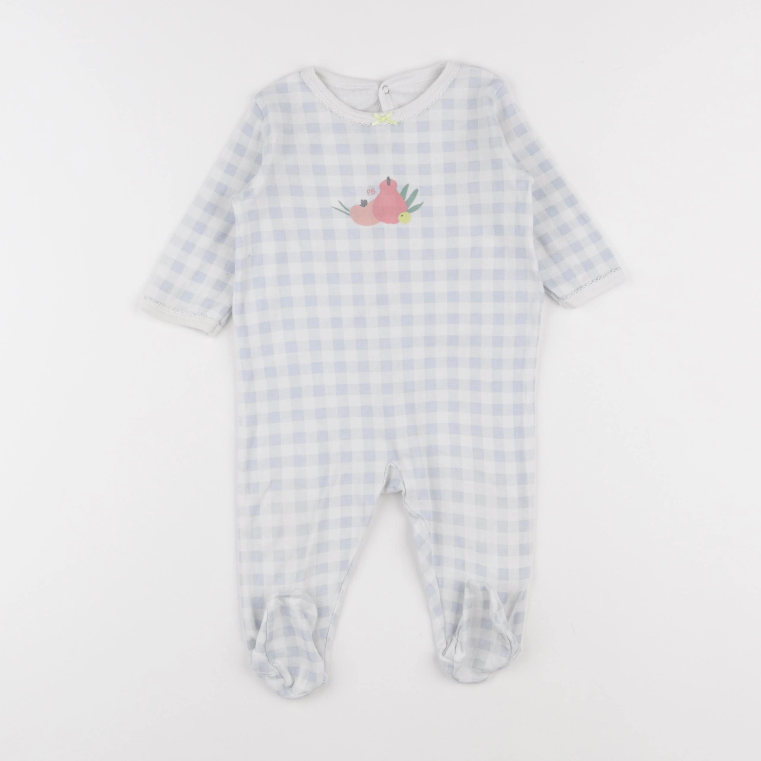 Petit Bateau - pyjama coton bleu - 6 mois