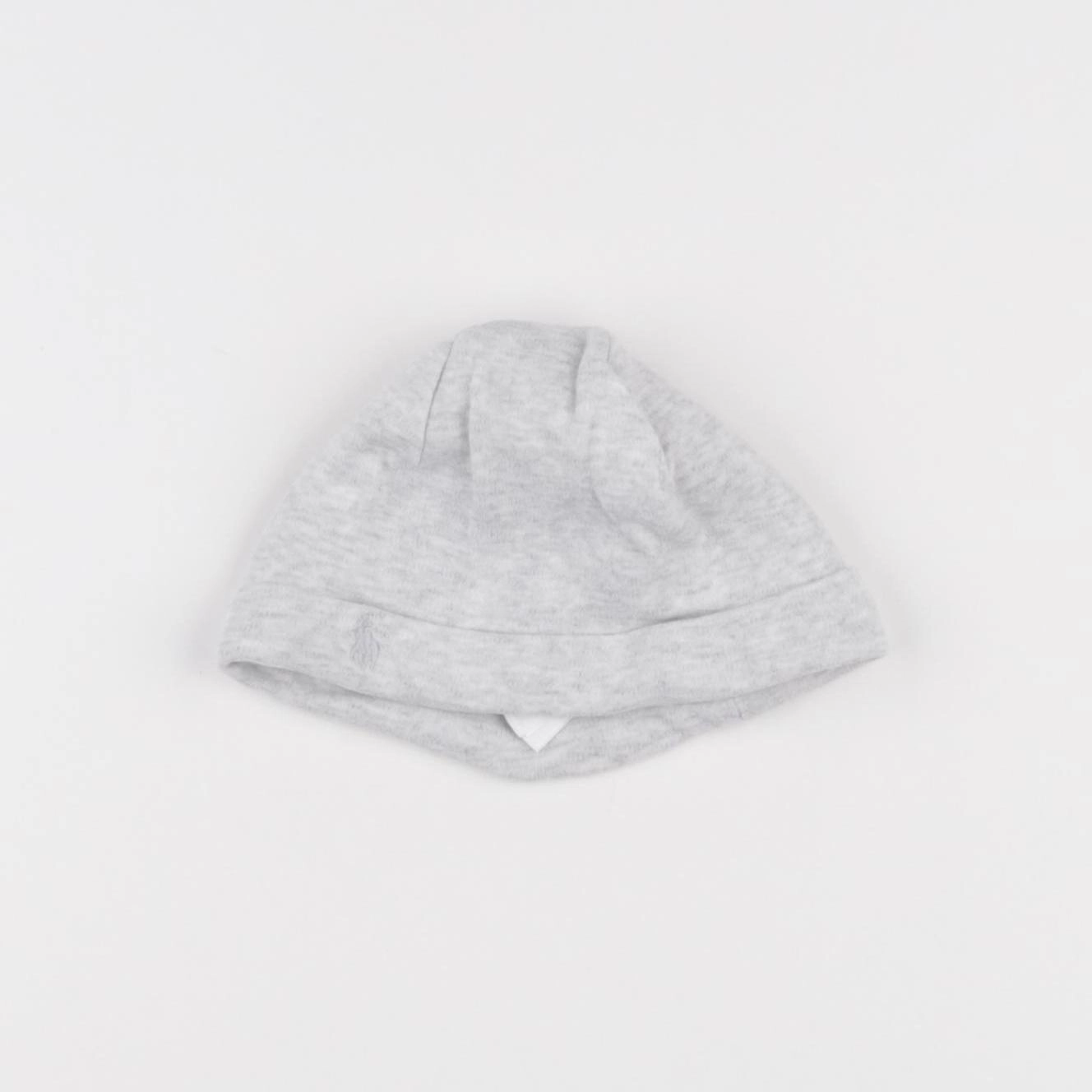 Ralph Lauren - bonnet gris - 0/9 mois