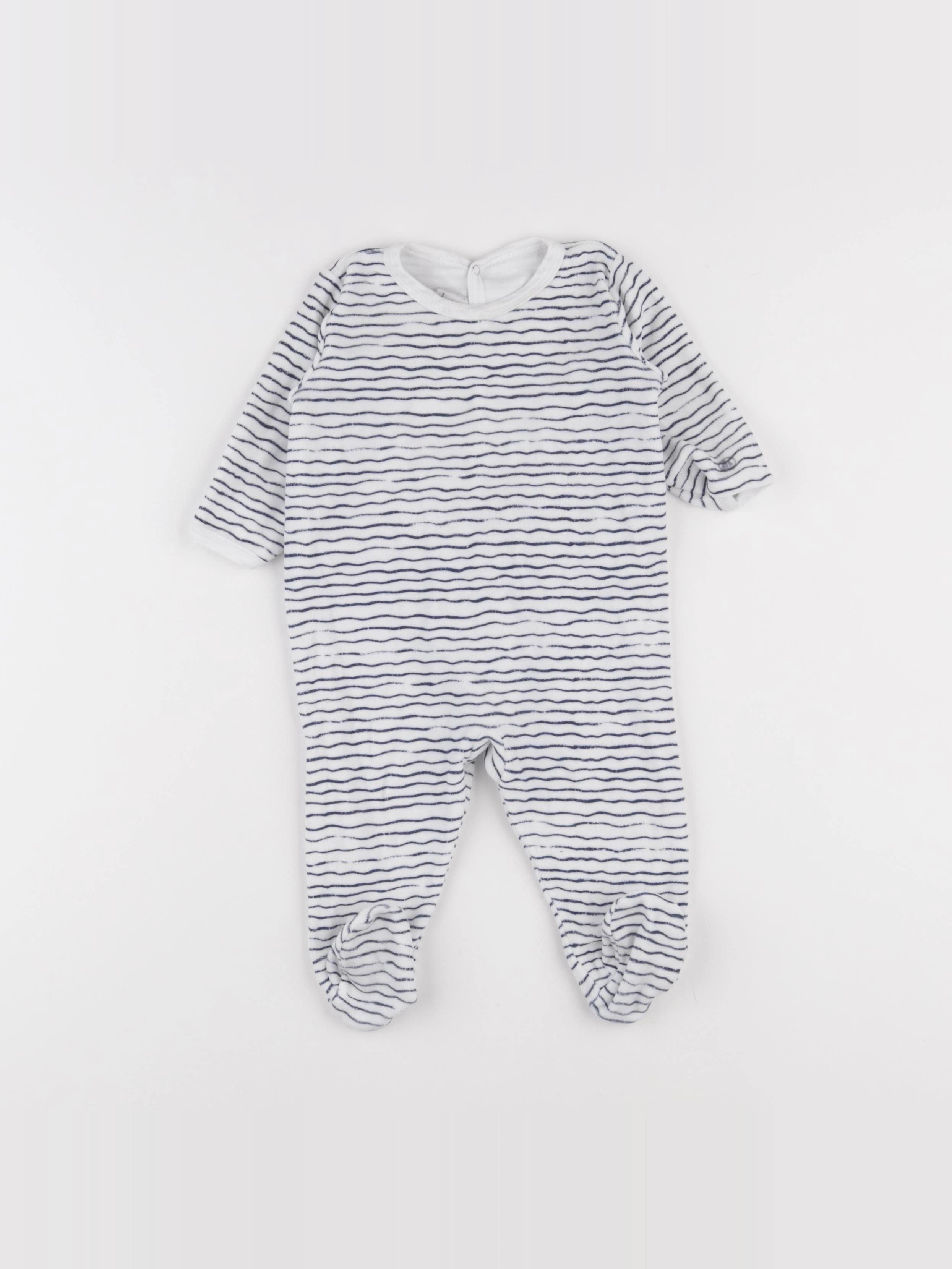 Petit Bateau - pyjama bleu - 6 mois