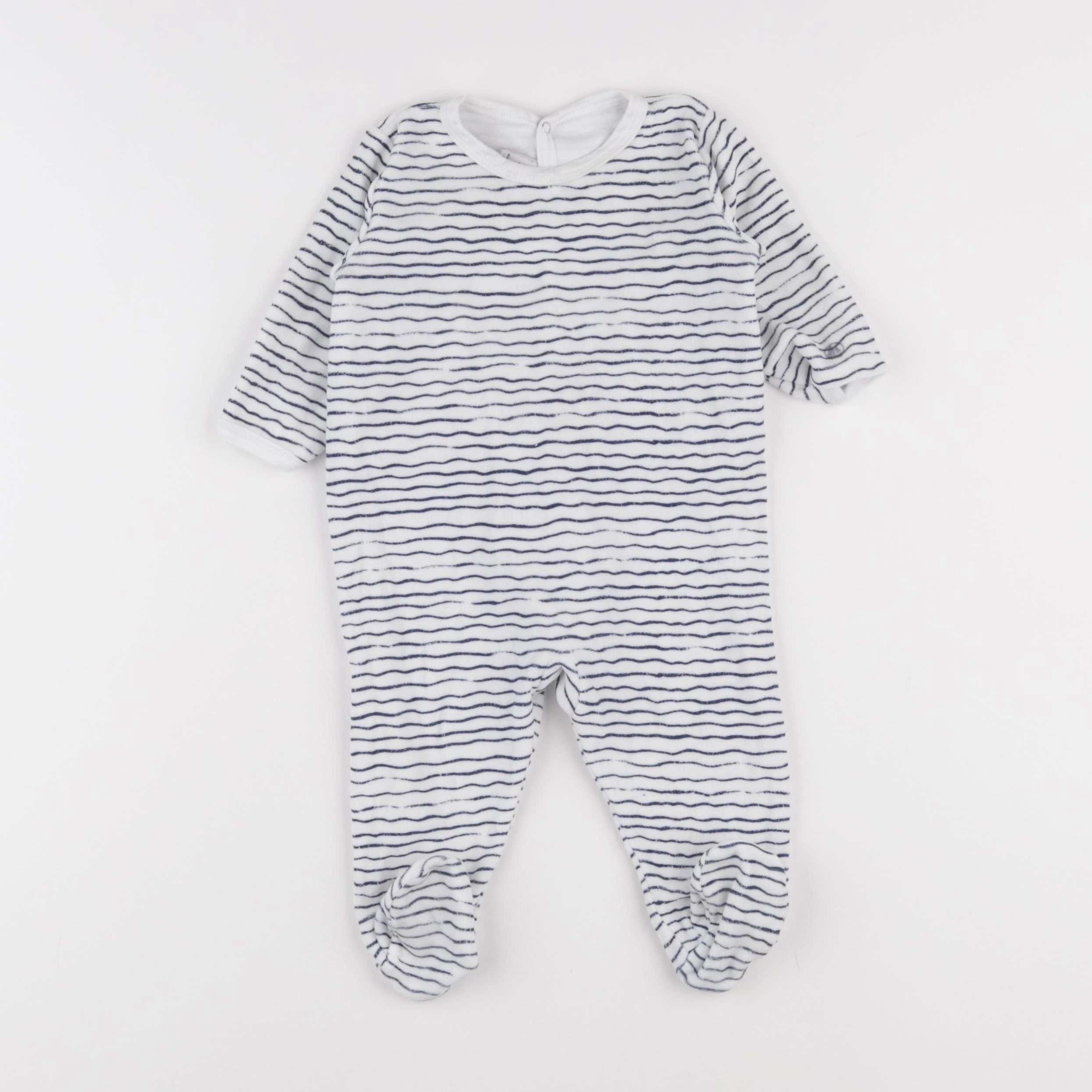 Petit Bateau - pyjama bleu - 6 mois