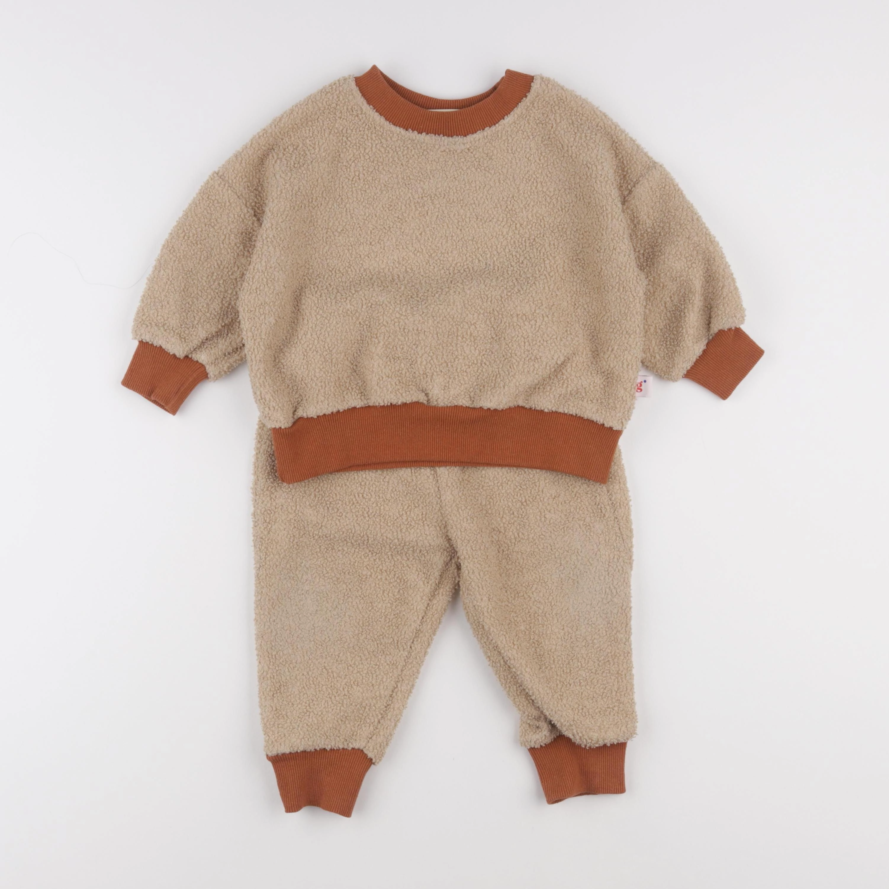 Gamin gamine - ensemble beige - 12/18 mois
