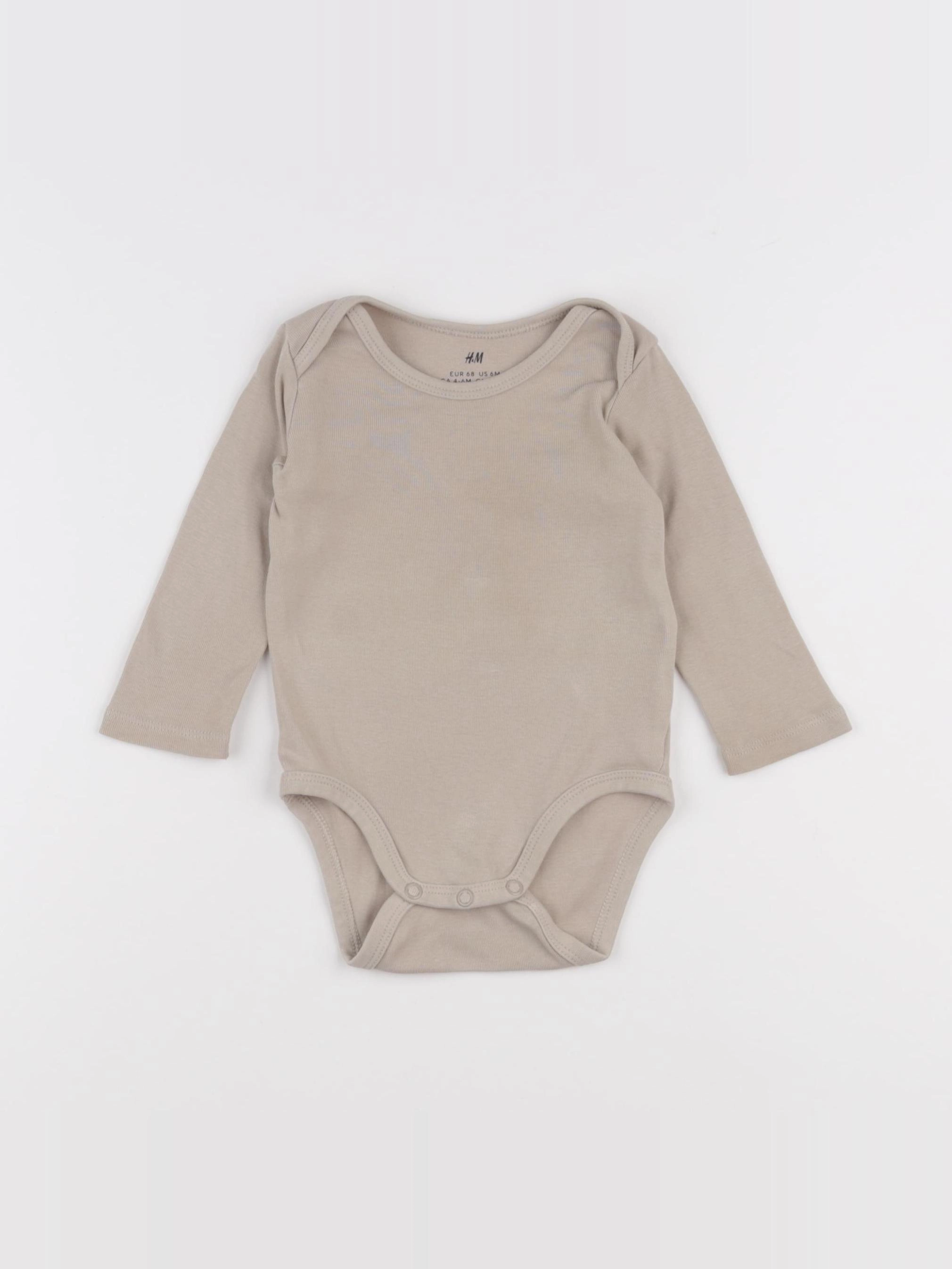 H&M - body beige - 6 mois