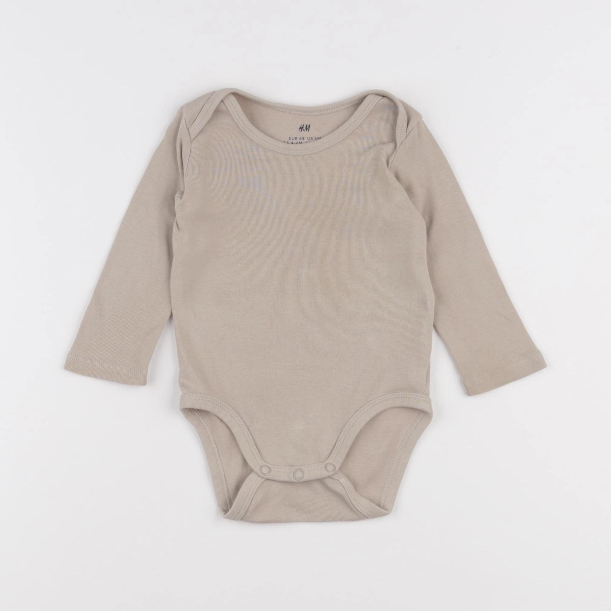 H&M - body beige - 6 mois