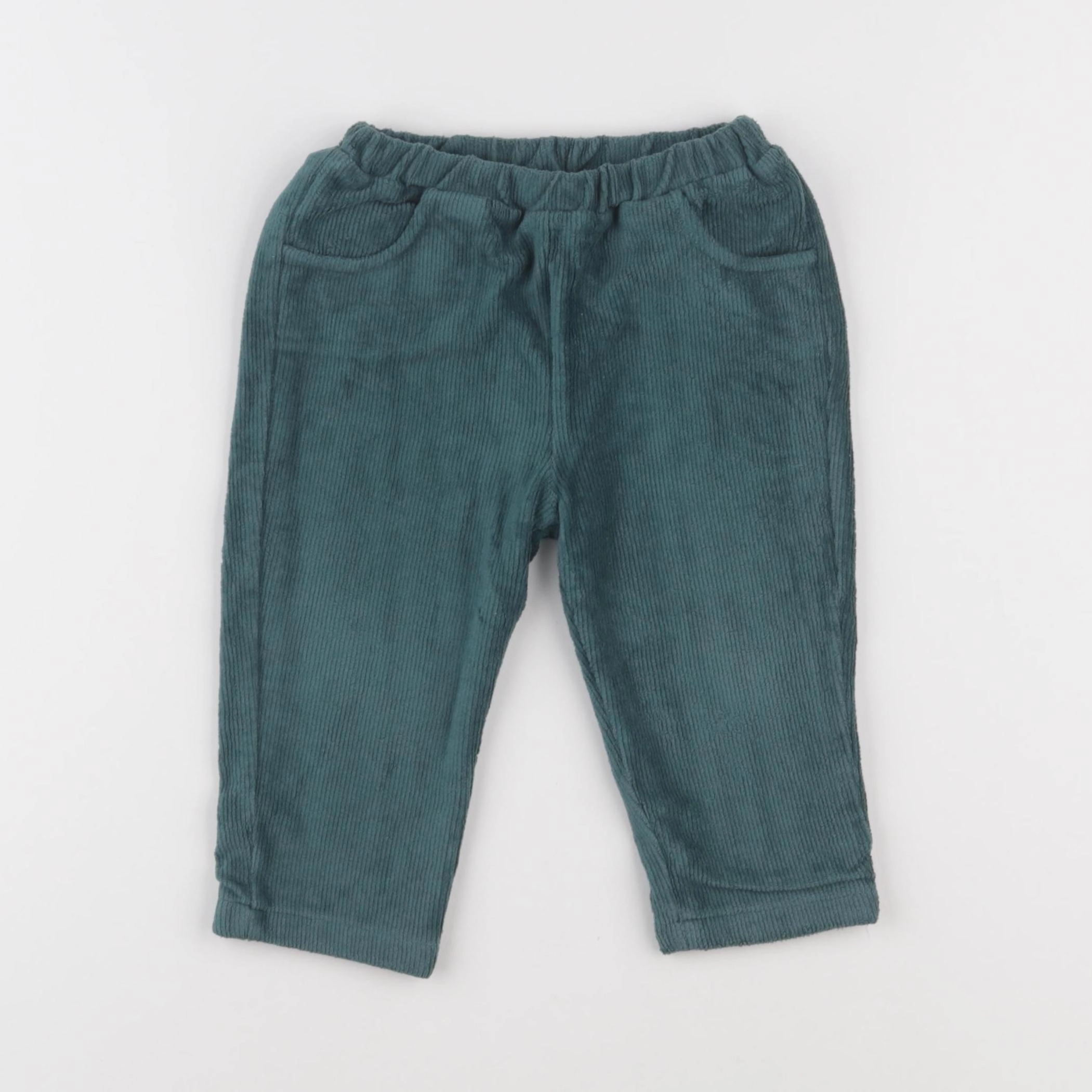 Vertbaudet - pantalon doublé vert - 18 mois
