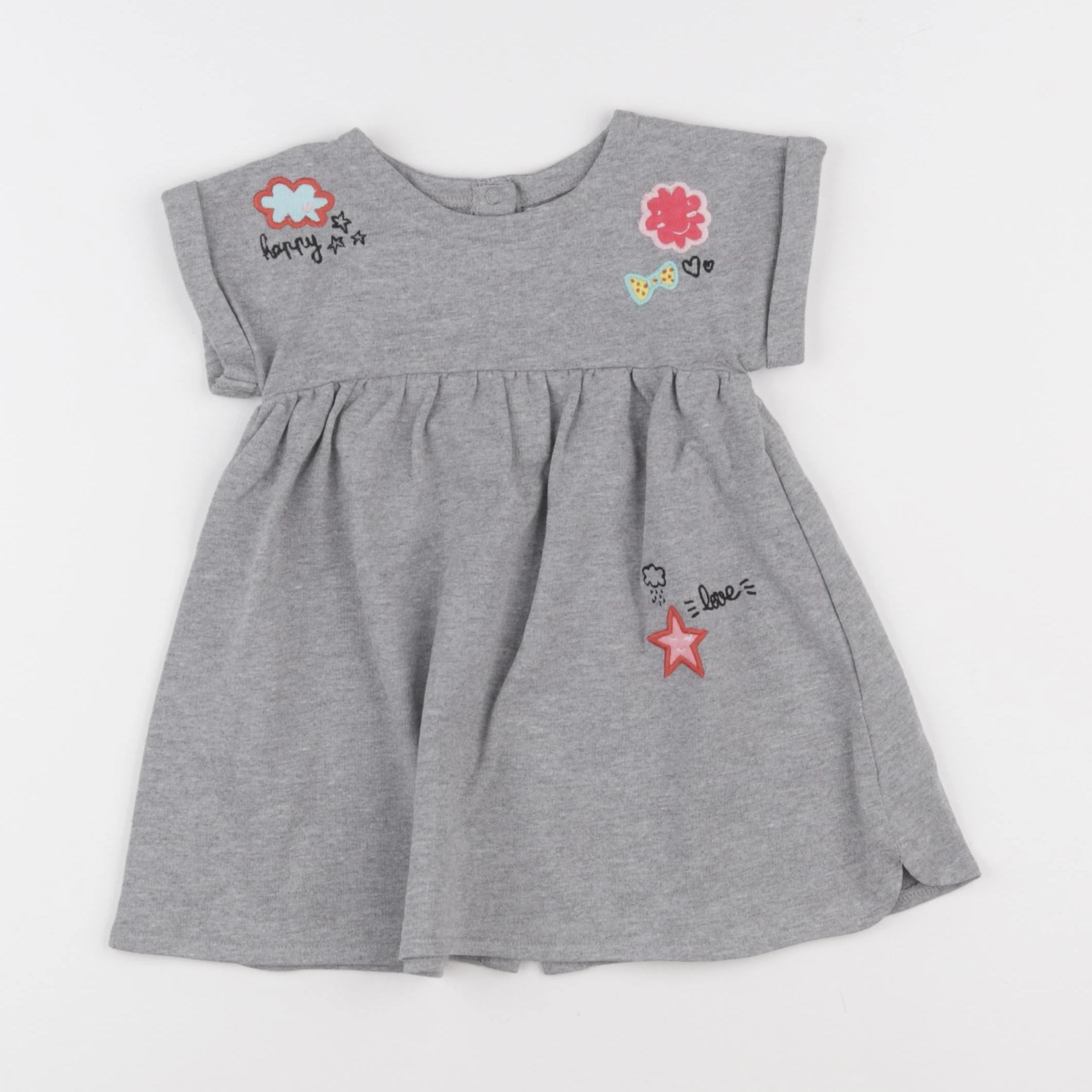 Vertbaudet - robe gris - 18 mois