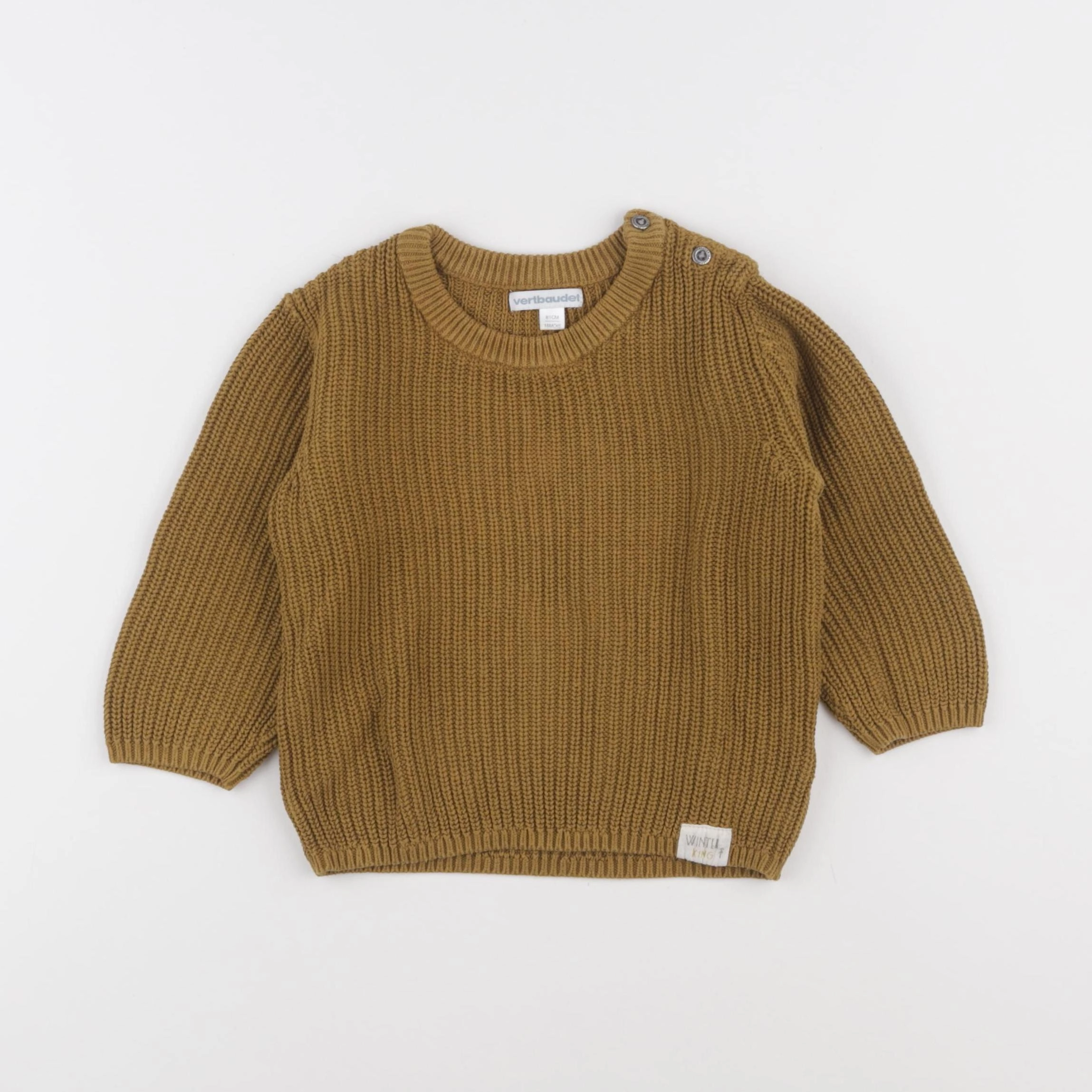 Vertbaudet - pull vert - 18 mois