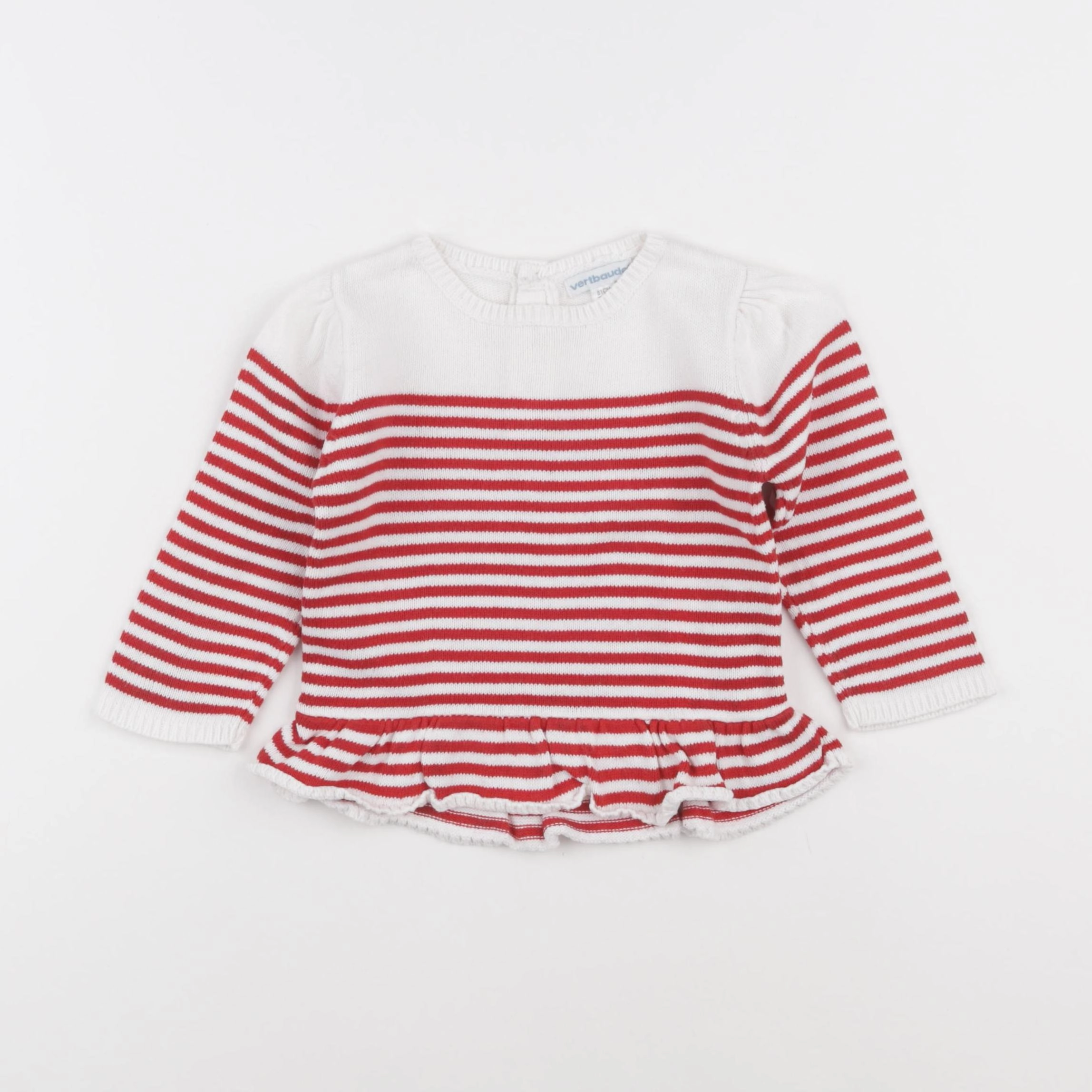 Vertbaudet - pull rouge - 18 mois