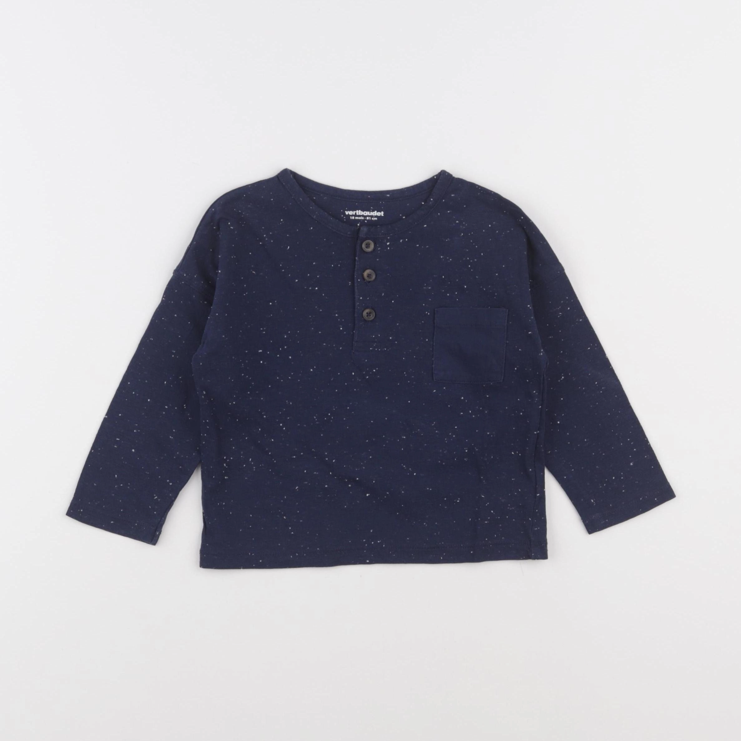 Vertbaudet - tee-shirt bleu - 18 mois