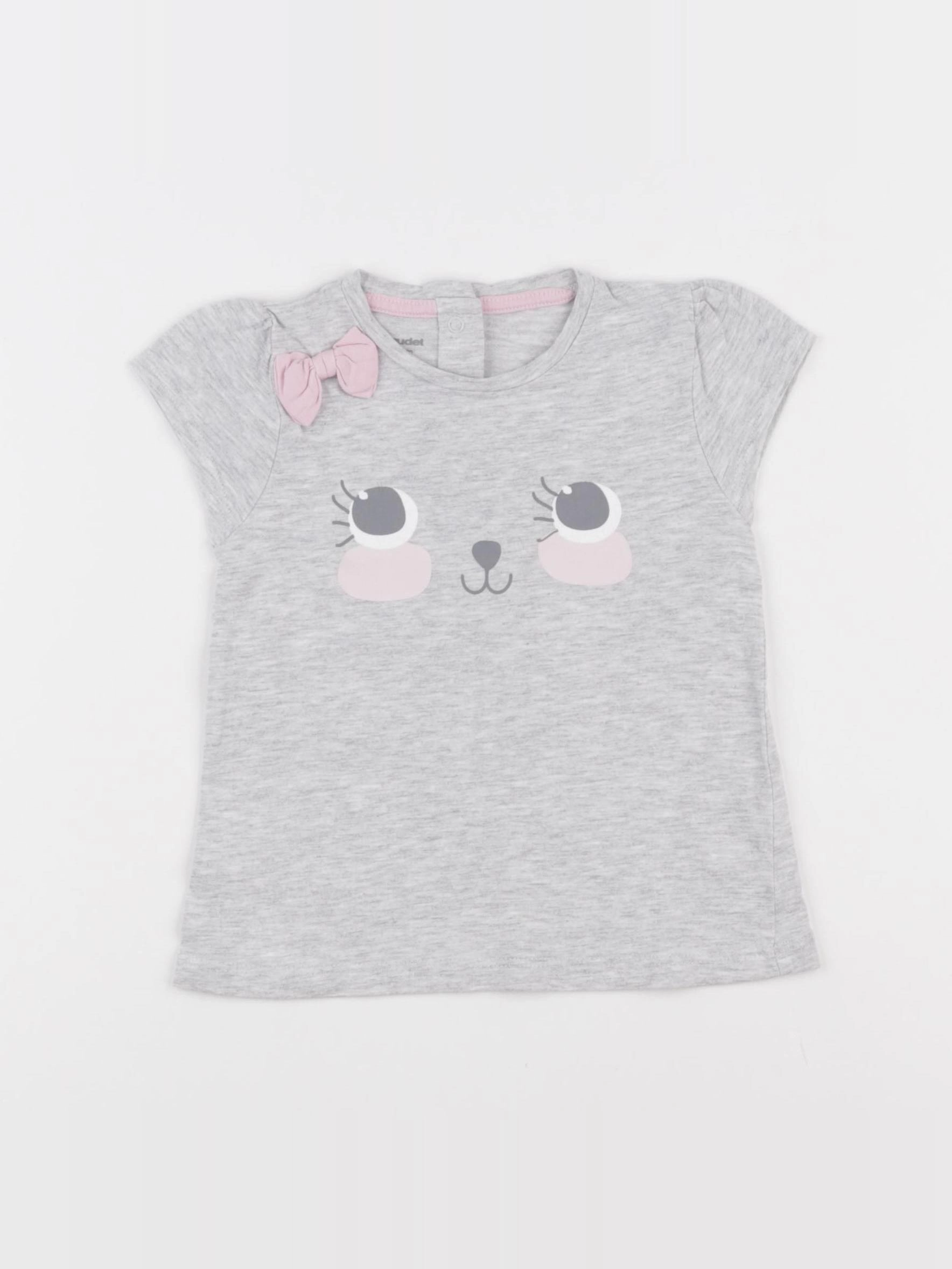 Vertbaudet - tee-shirt gris - 12 mois