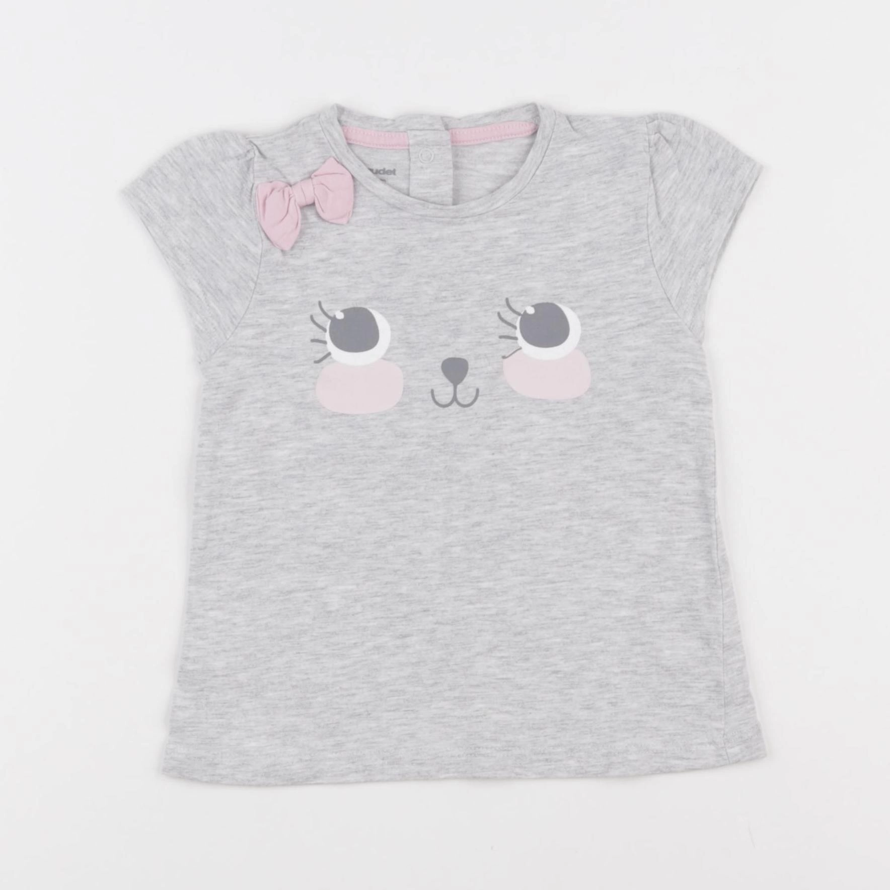 Vertbaudet - tee-shirt gris - 12 mois