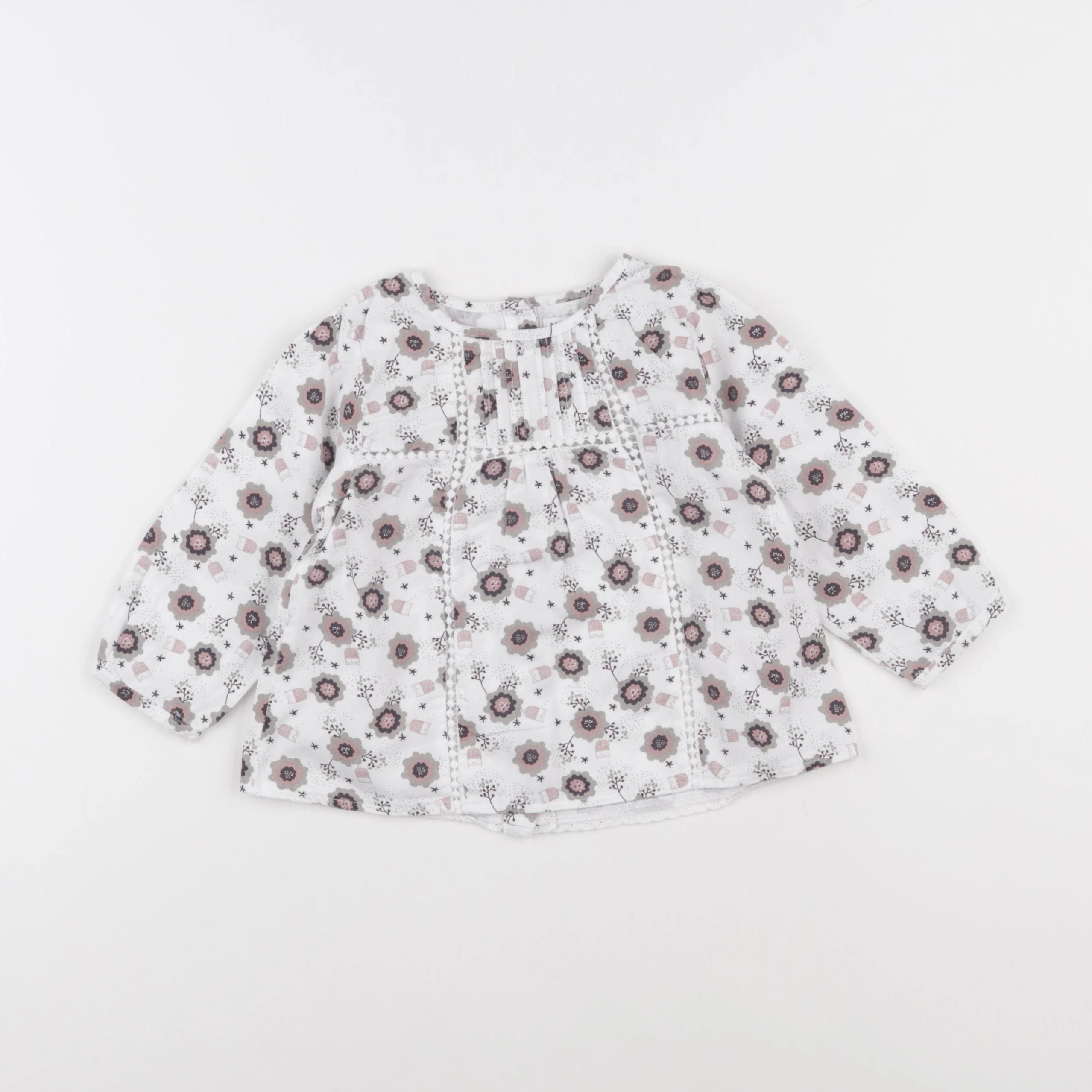 Vertbaudet - blouse blanc - 18 mois