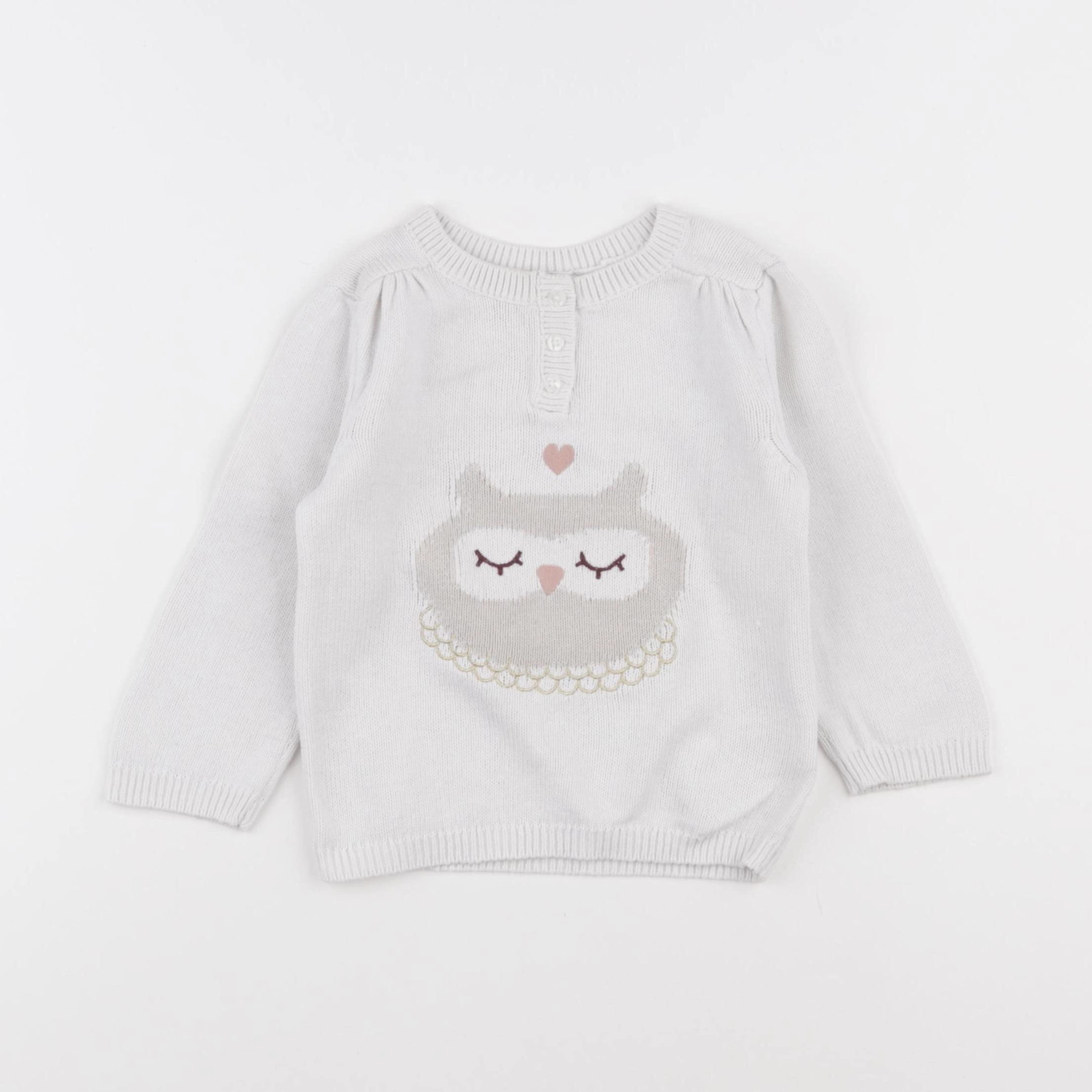 Vertbaudet - pull beige - 18 mois