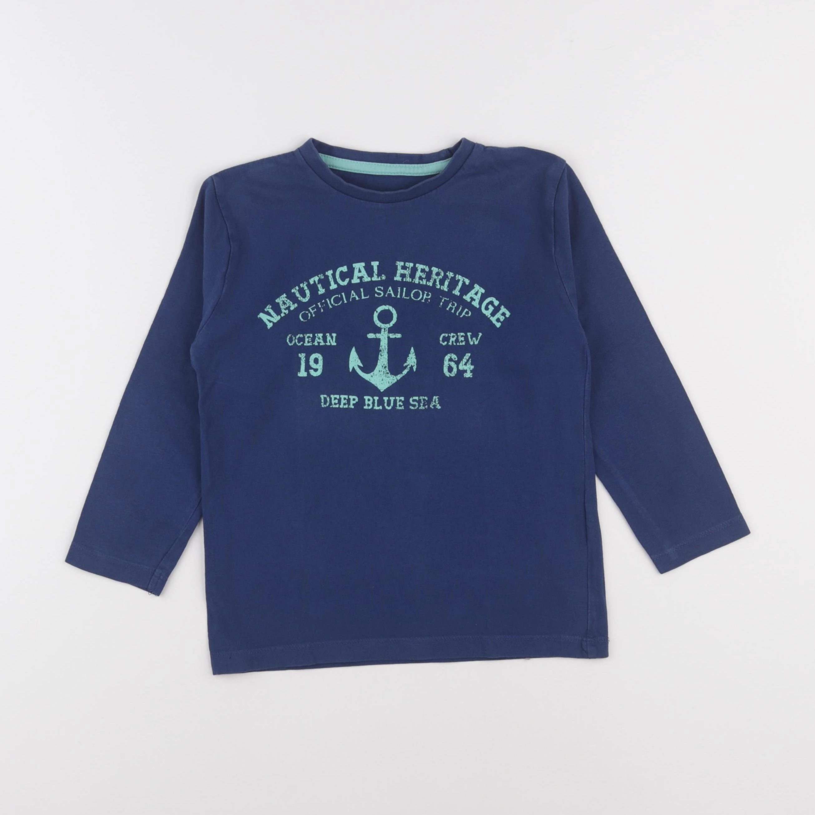 Vertbaudet - tee-shirt bleu - 5 ans