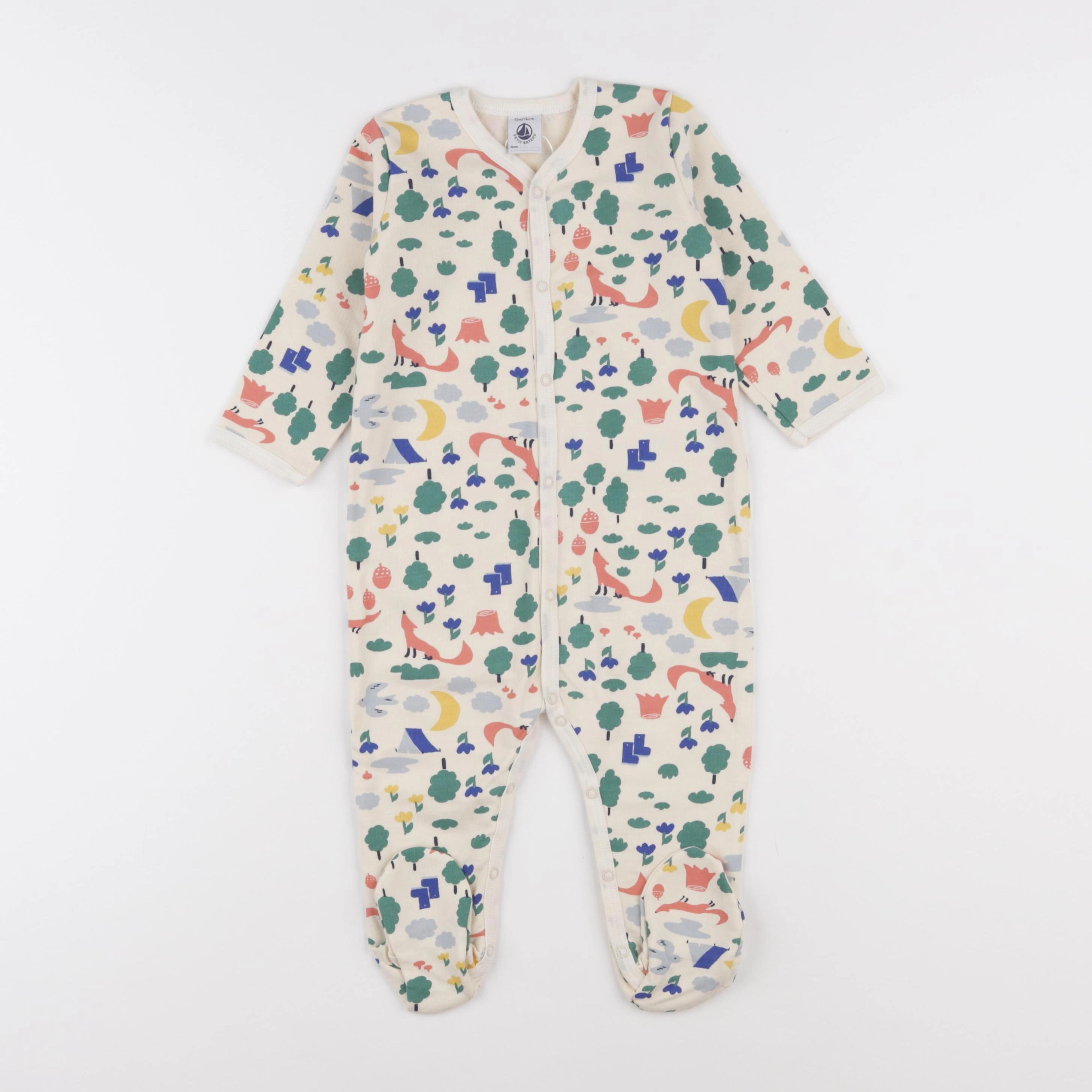 Petit Bateau - pyjama coton multicolore - 12 mois