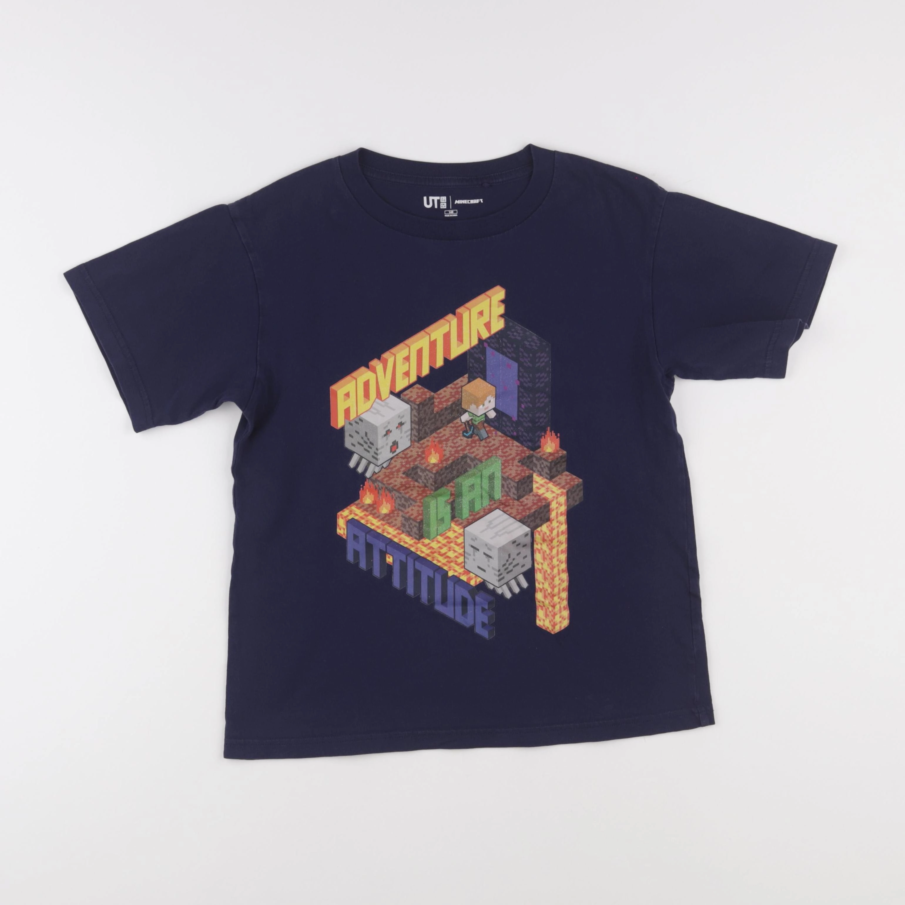 Uniqlo - tee-shirt bleu - 10 ans