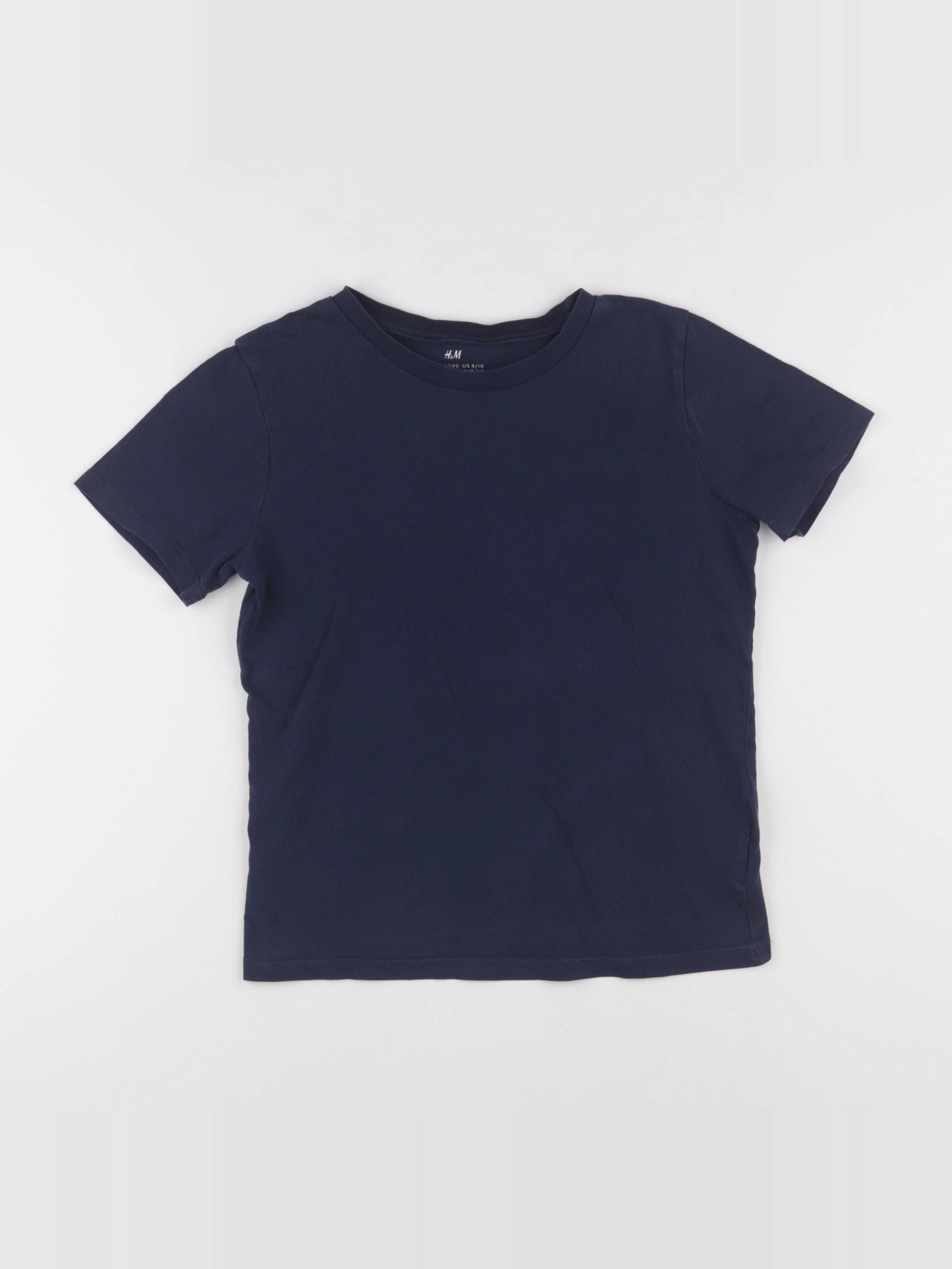H&M - tee-shirt bleu - 8/10 ans