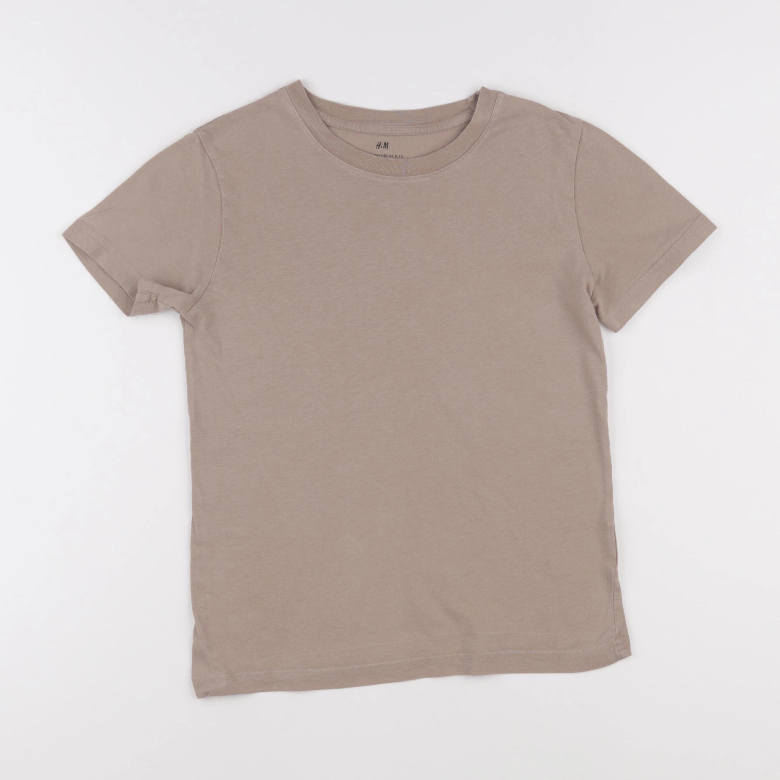 H&M - tee-shirt marron - 8/10 ans