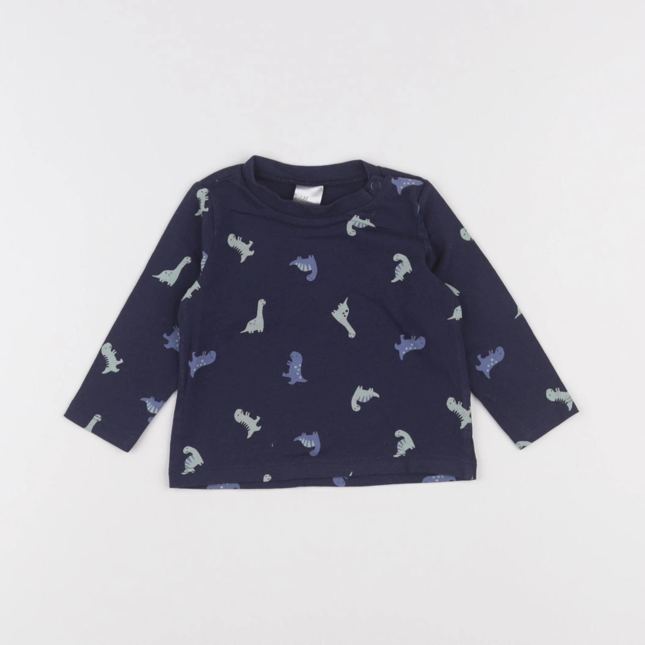 H&M - tee-shirt bleu - 3 mois
