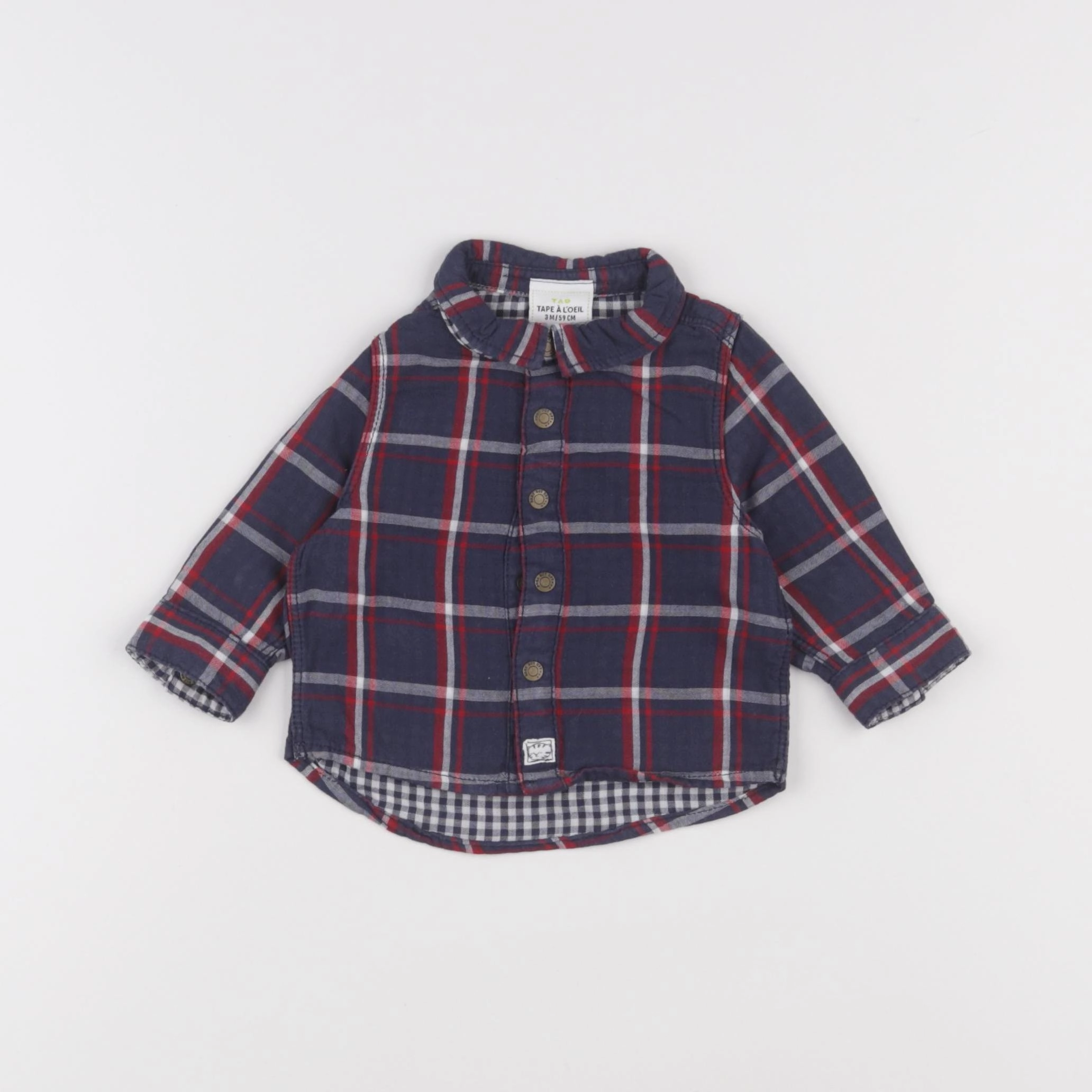 Tape à l'oeil - chemise bleu - 3 mois