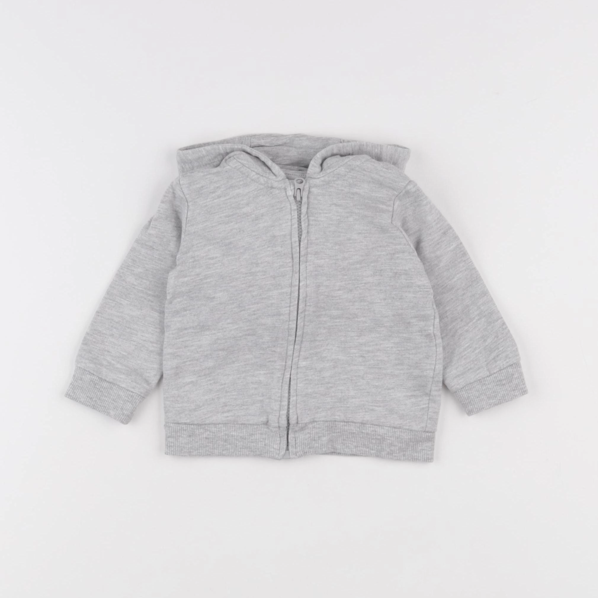 H&M - sweat gris - 3 mois