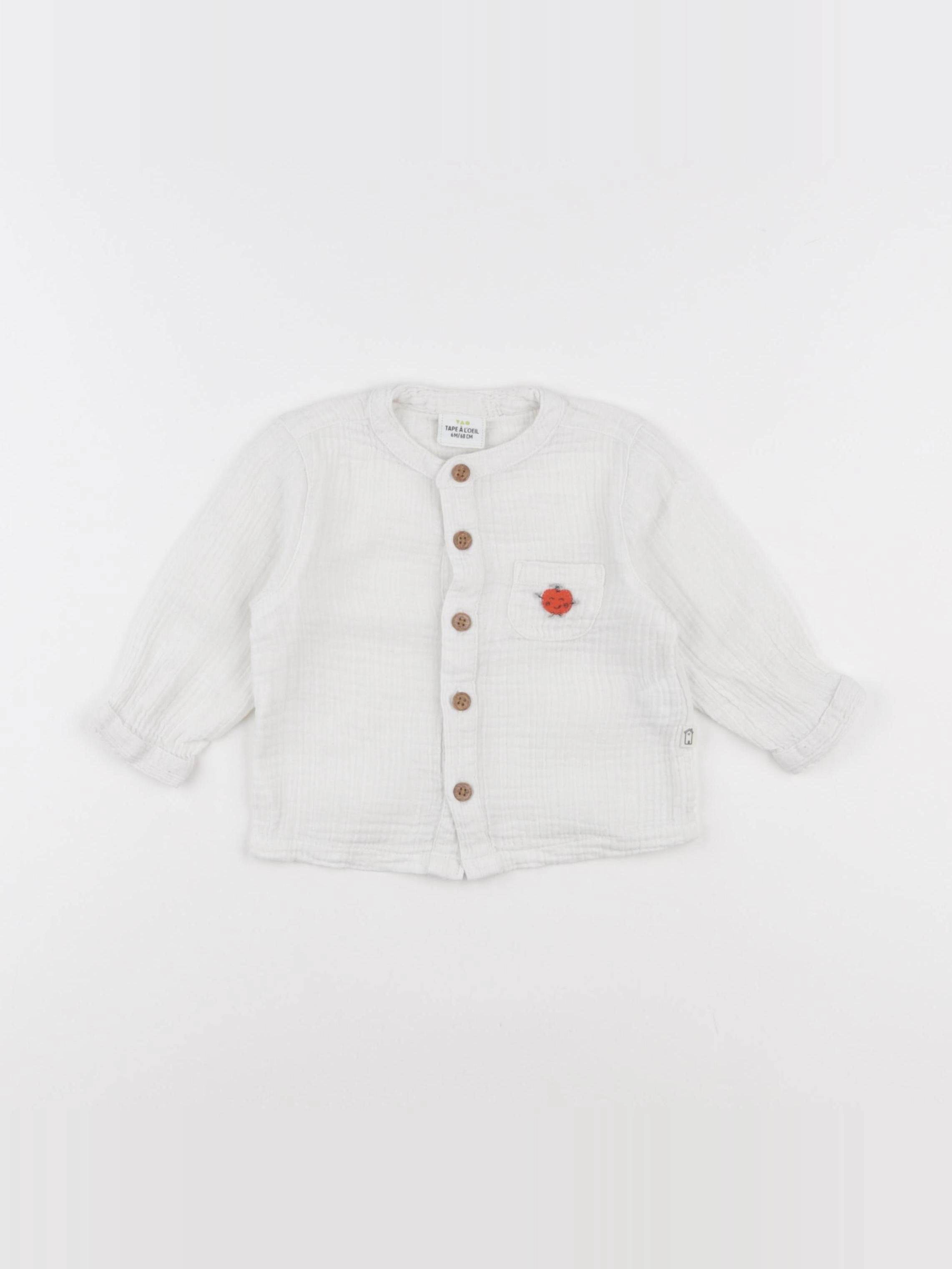 Tape à l'oeil - chemise blanc - 6 mois