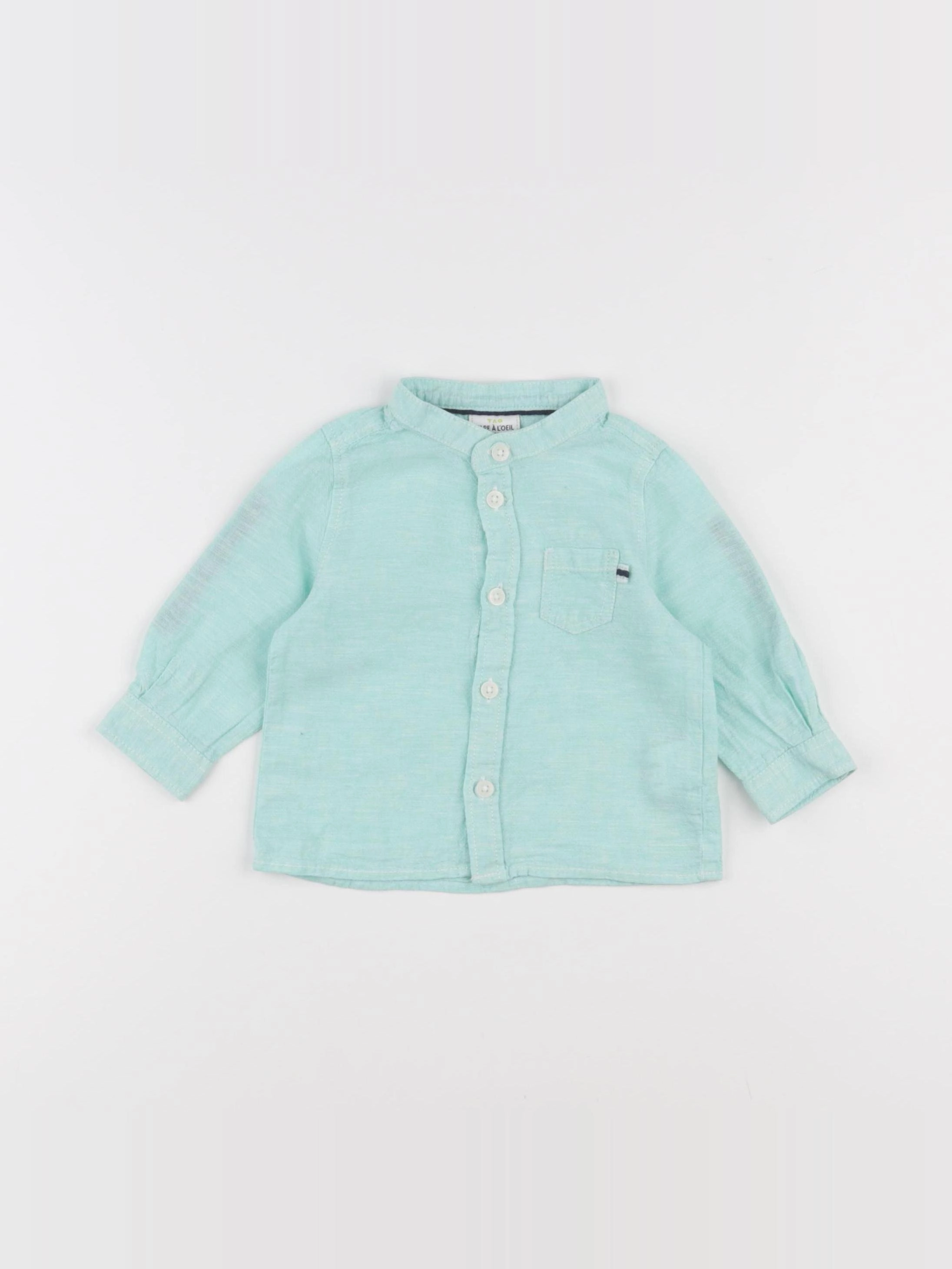 Tape à l'oeil - chemise vert - 6 mois