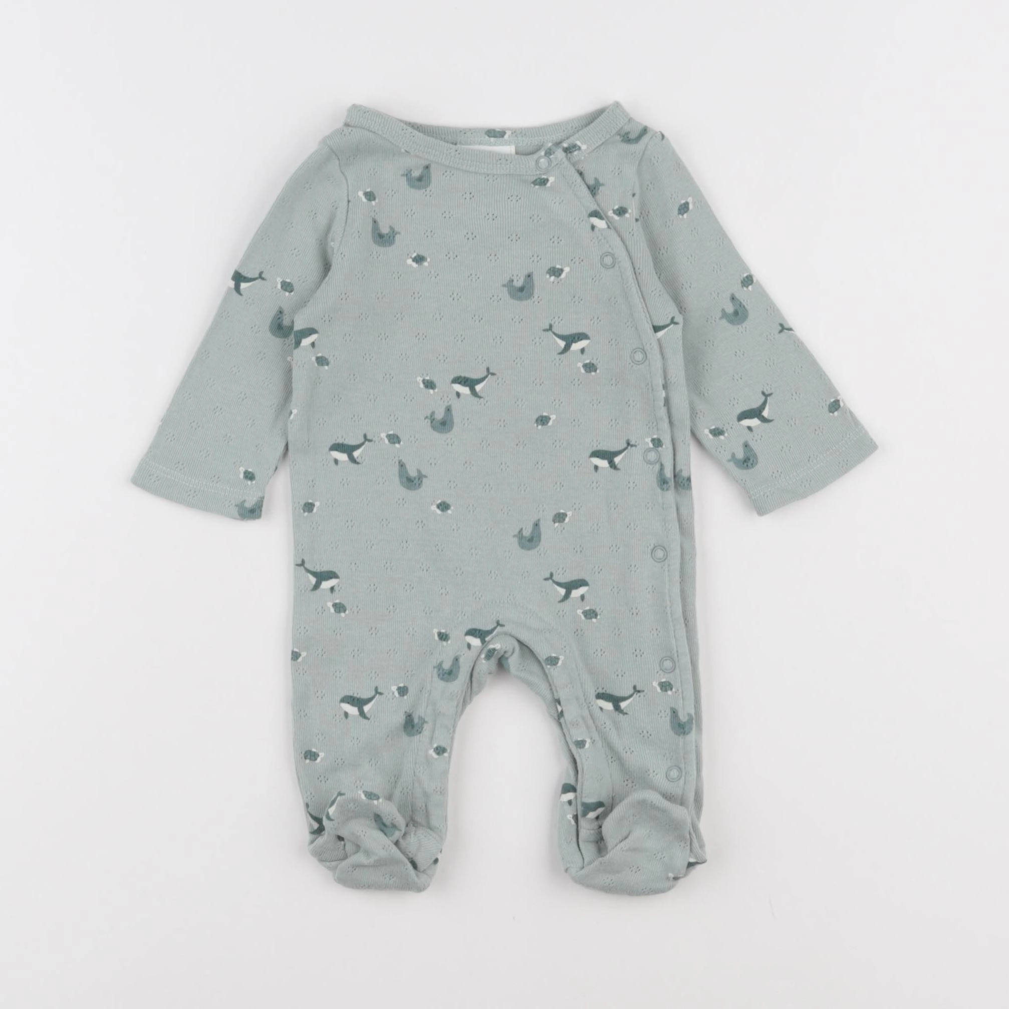 Tape à l'oeil - pyjama coton vert - 1 mois