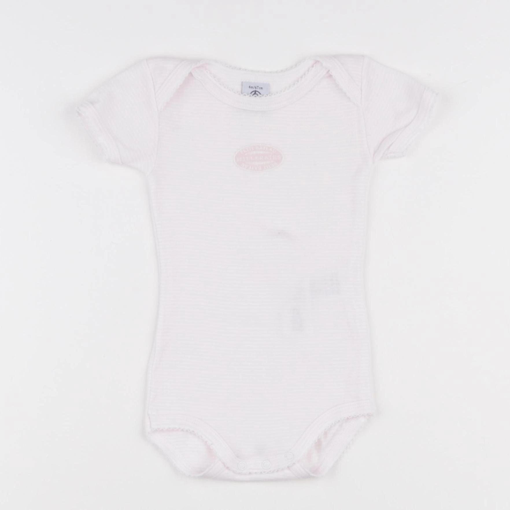 Petit Bateau - body rose - 6 mois