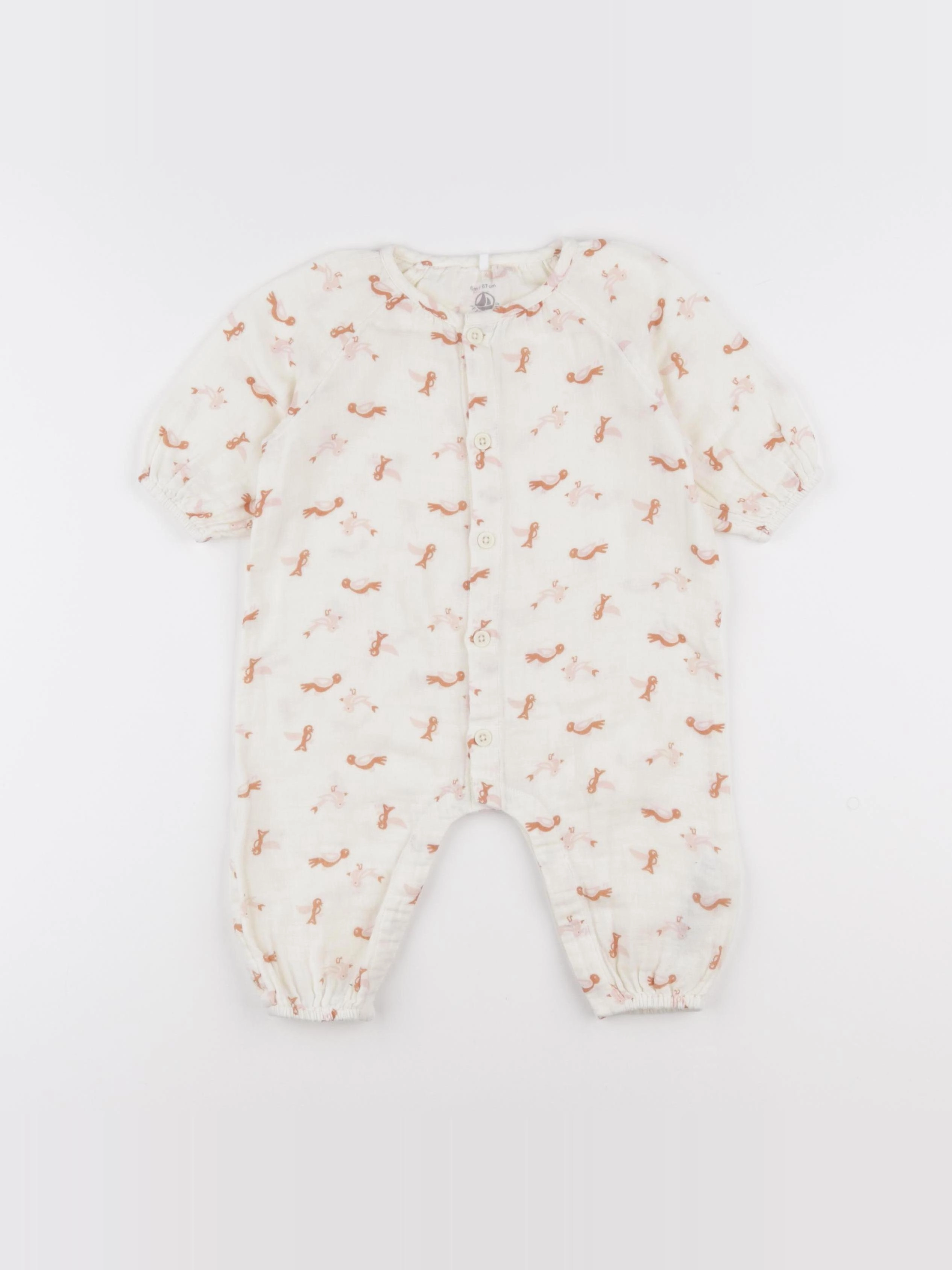 Petit Bateau - combinaison beige - 6 mois